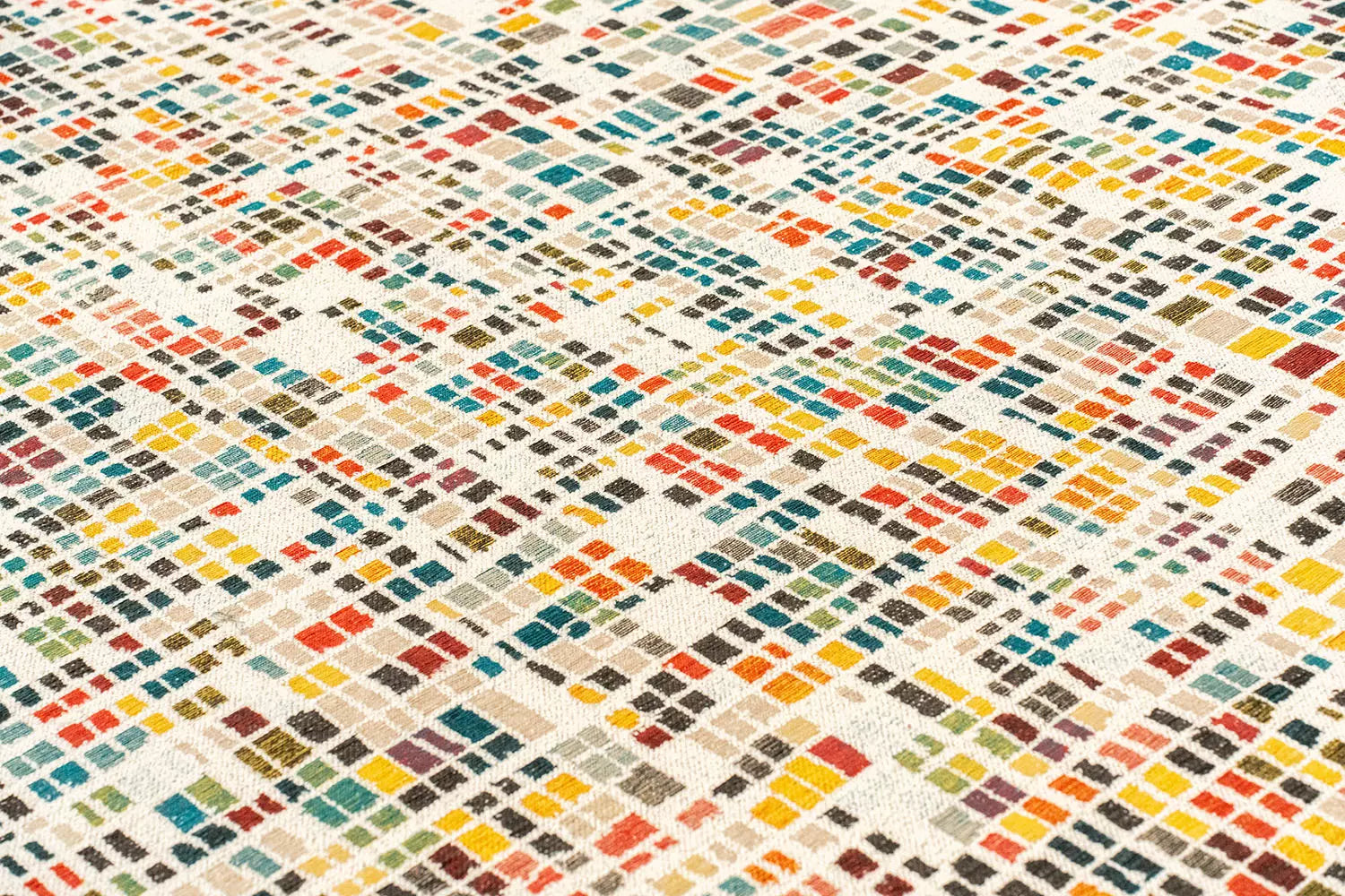 Dywan CUBIK beżowy z kolorowym wzorem