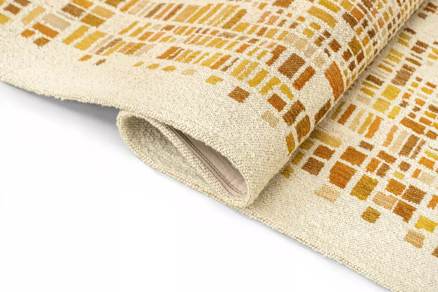 Teppich CUBIK beige mit Orange und Gelb