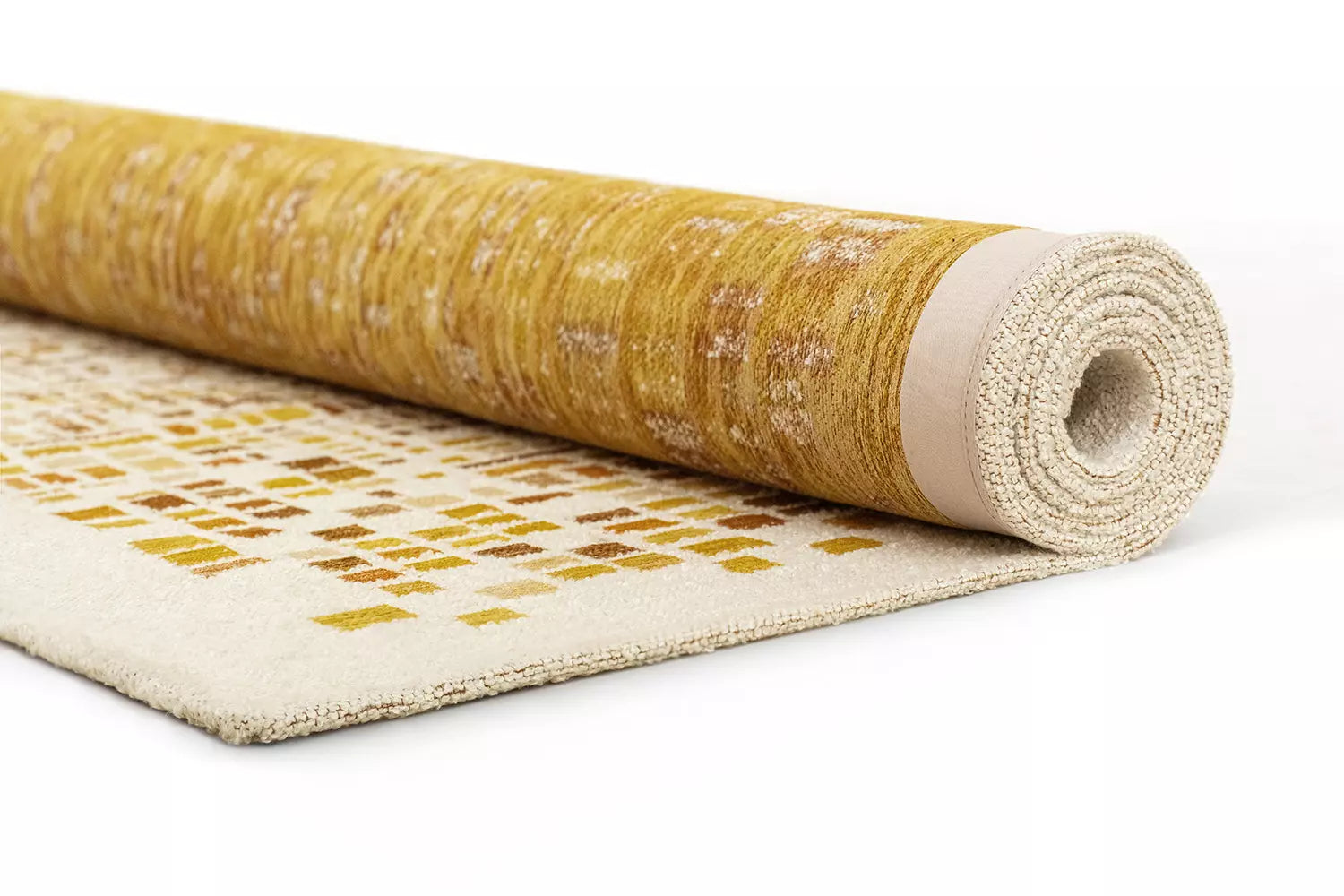 Teppich CUBIK beige mit Orange und Gelb