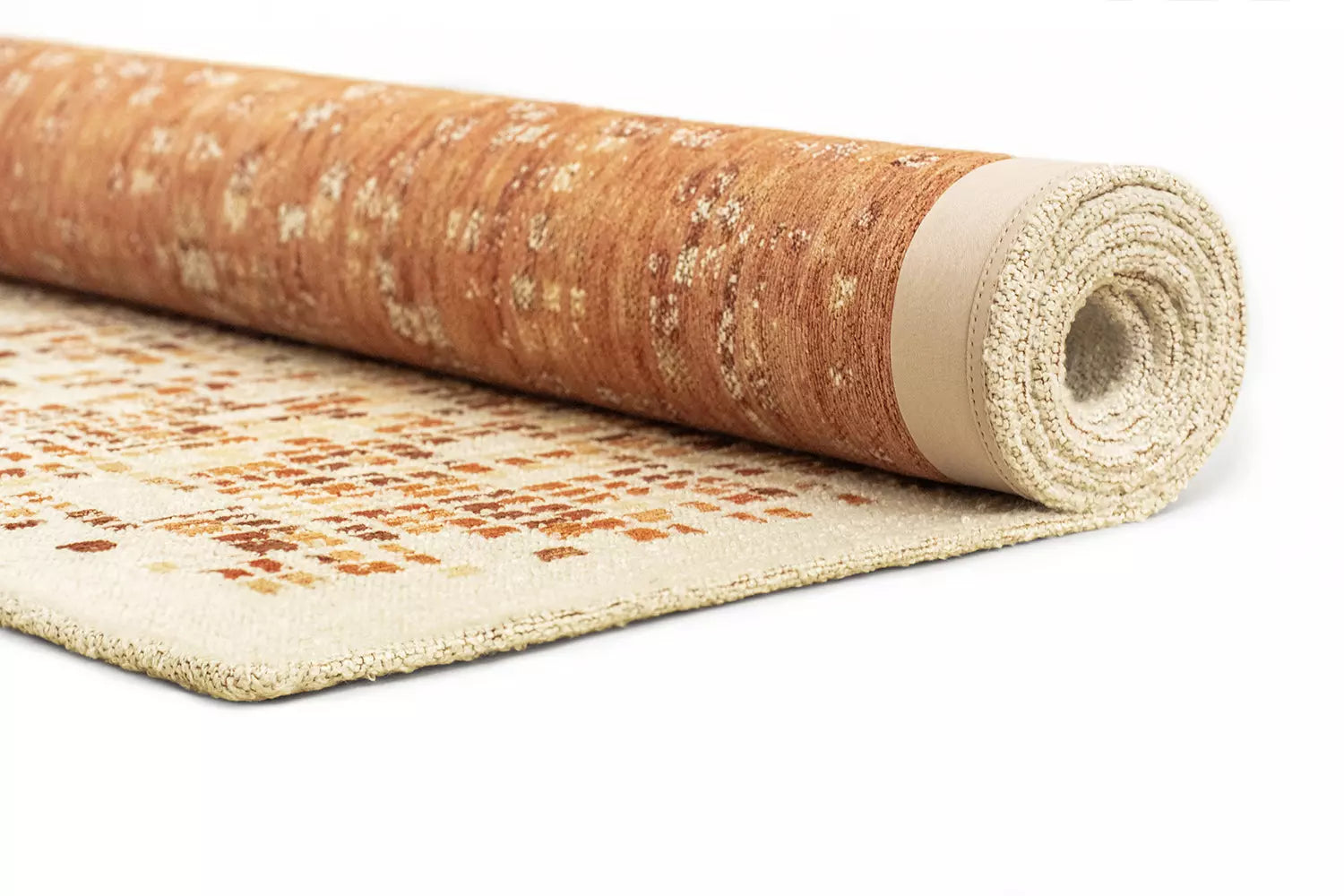 Teppich CUBIK beige mit orange und bordeaux