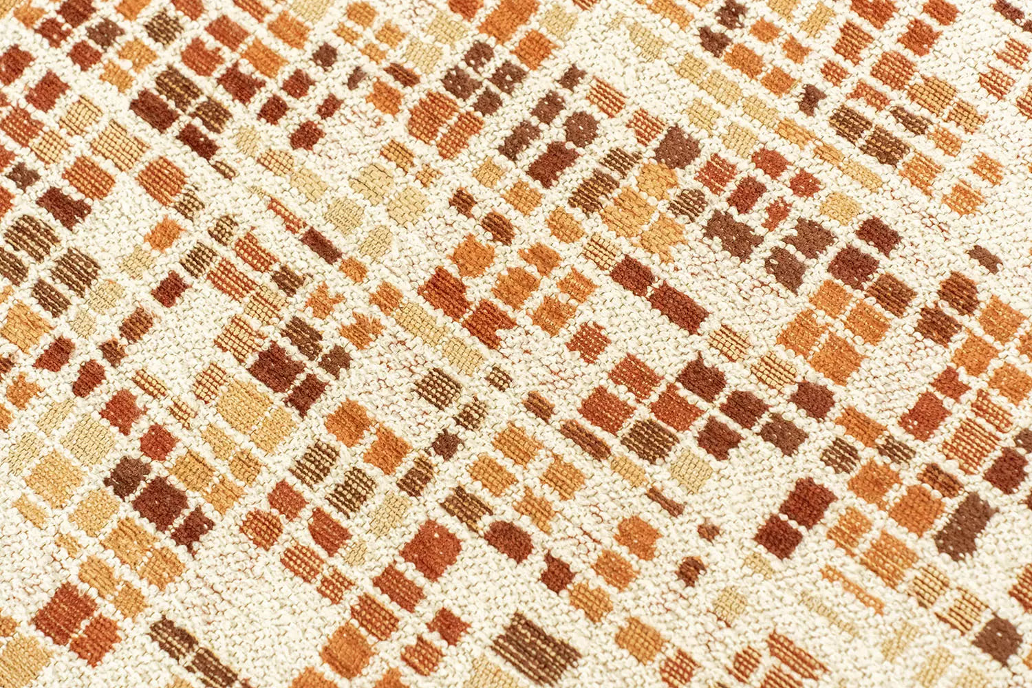 Teppich CUBIK beige mit orange und bordeaux