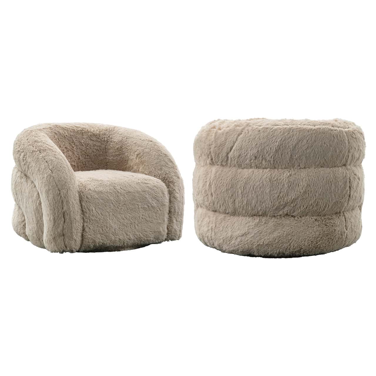 ARCUS YAKETY Sand Swivel Armchair
