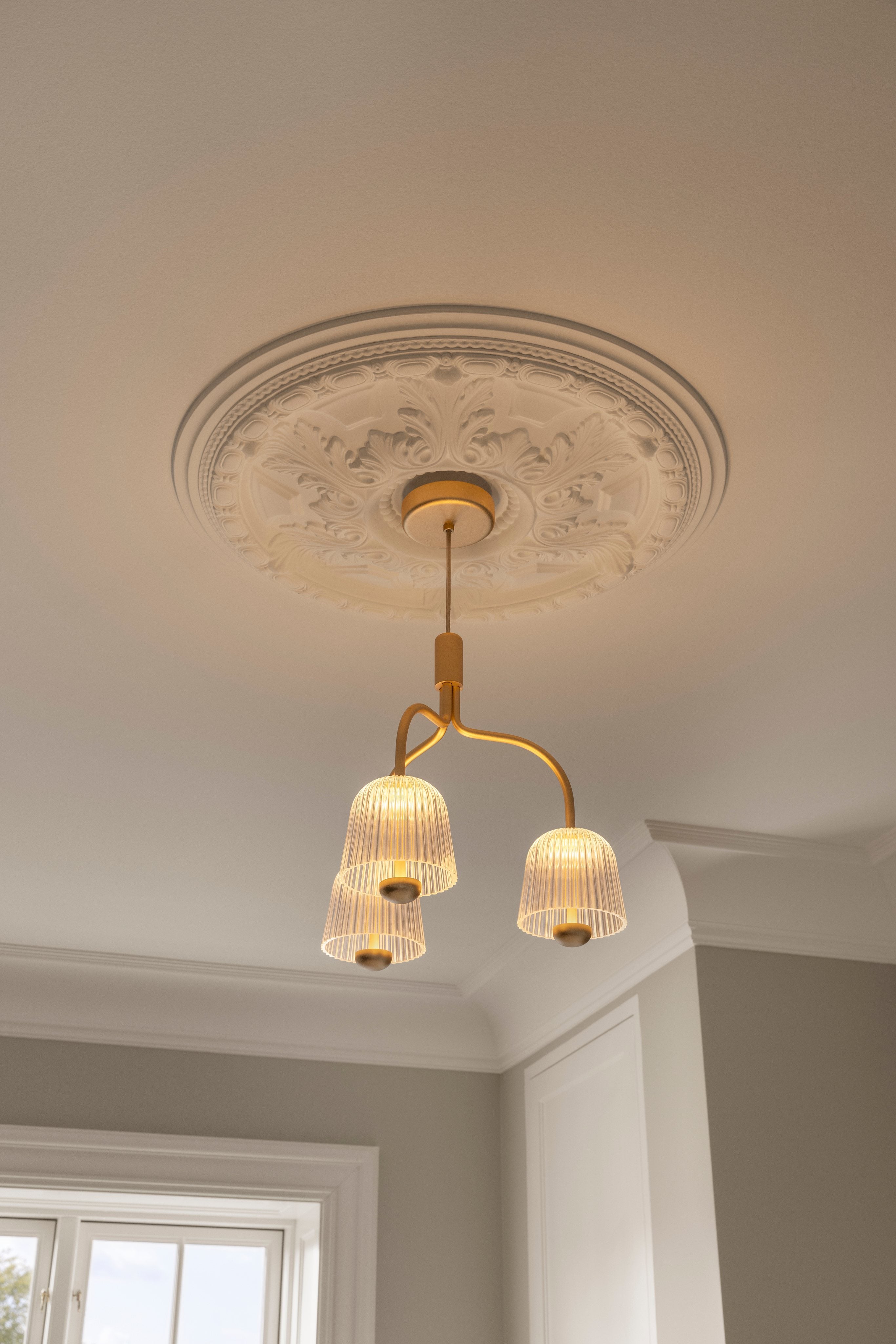 Lampa wisząca ASTEEA 3 złoty z transparentnym