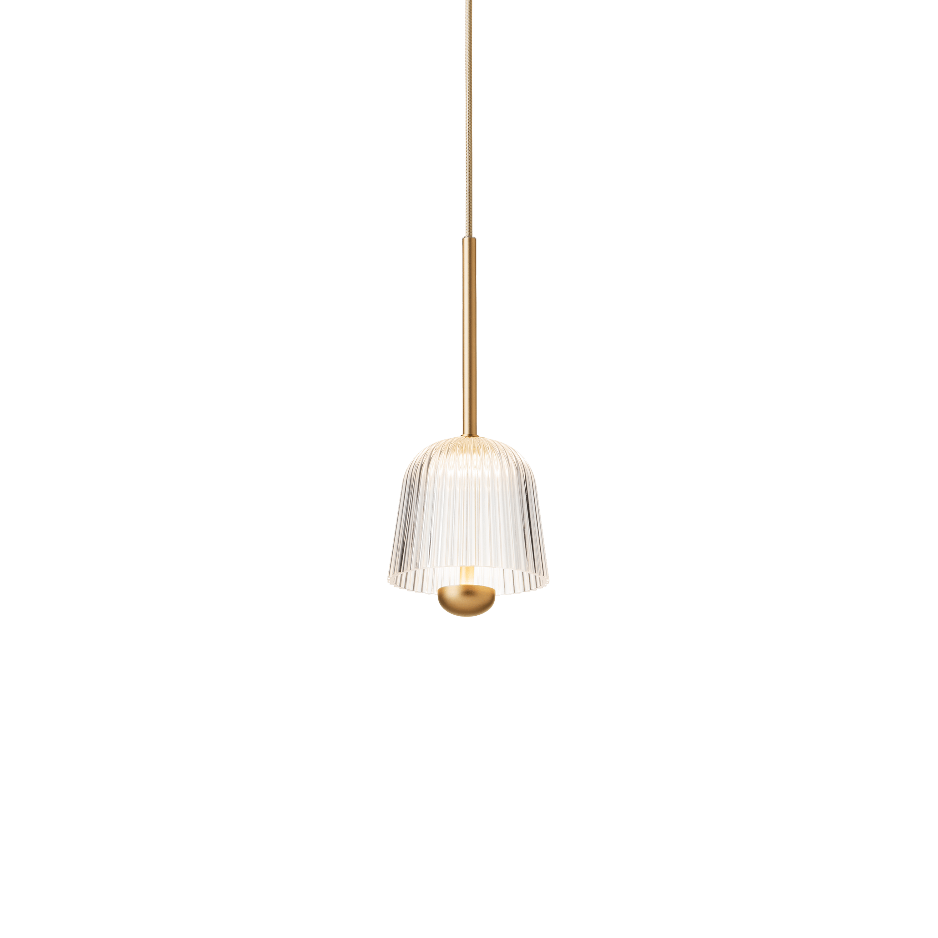 Pendelleuchte ASTEEA gold mit transparentem Design