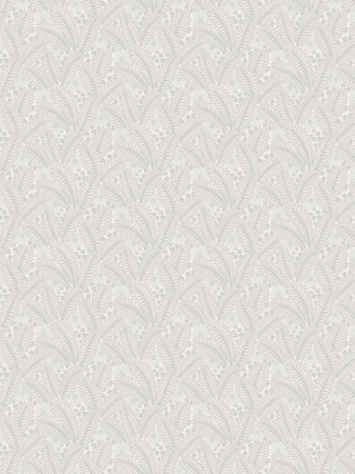 Tapeta z motywem roślinnym liści HIDDEN IVY biały z szarym