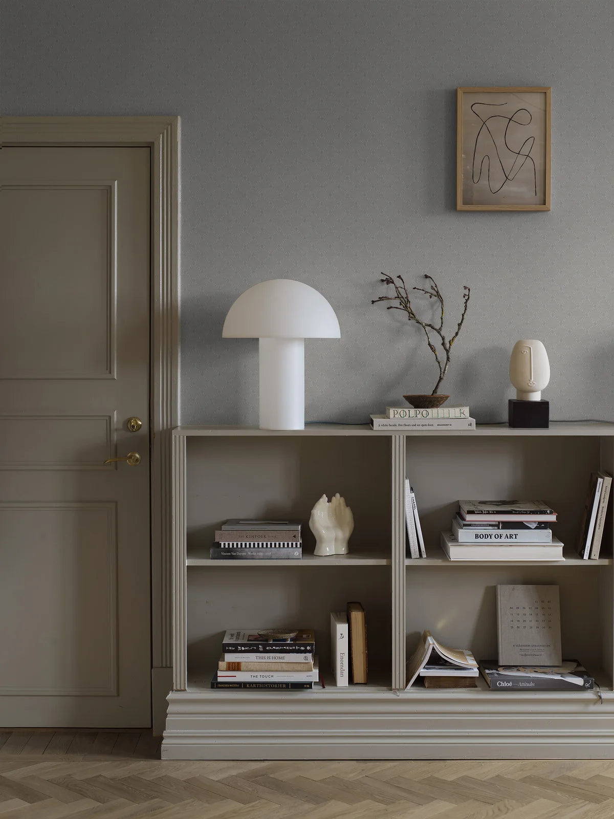 Tapeta z motywem geometrycznym GOLDEN TRELLIS szary z białym