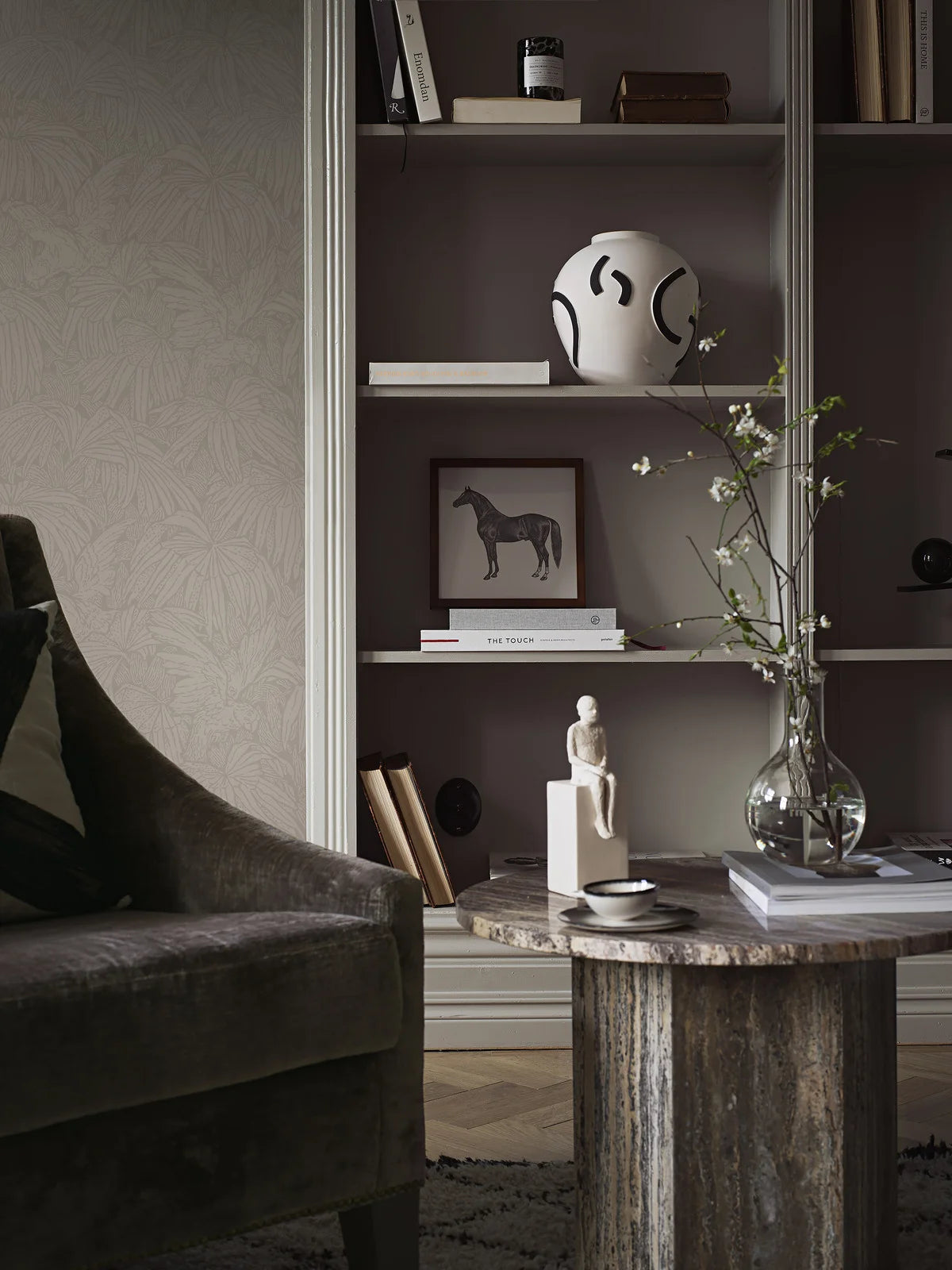 HIDDEN PARROT Animal Print Wallpaper Beige with Gray
