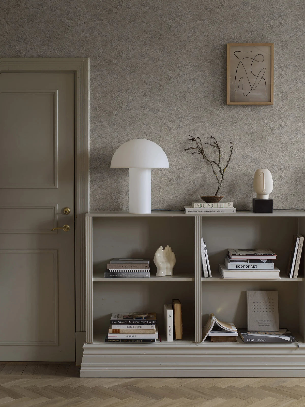 Tapete, die Marmor imitiert, TRAVERTINE grau mit beige