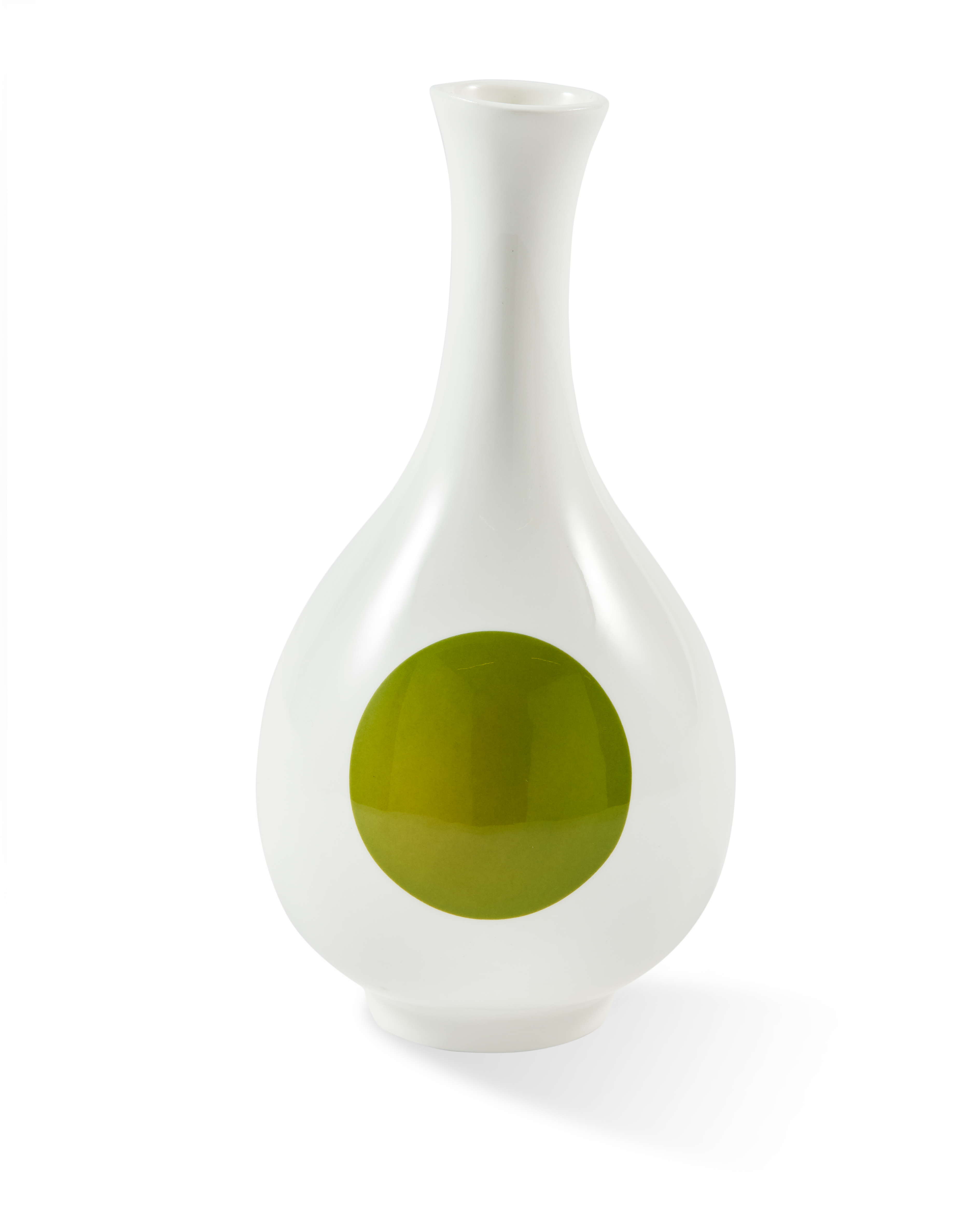 Wazon SMALL BIRD biały z oliwkowym i niebieskim