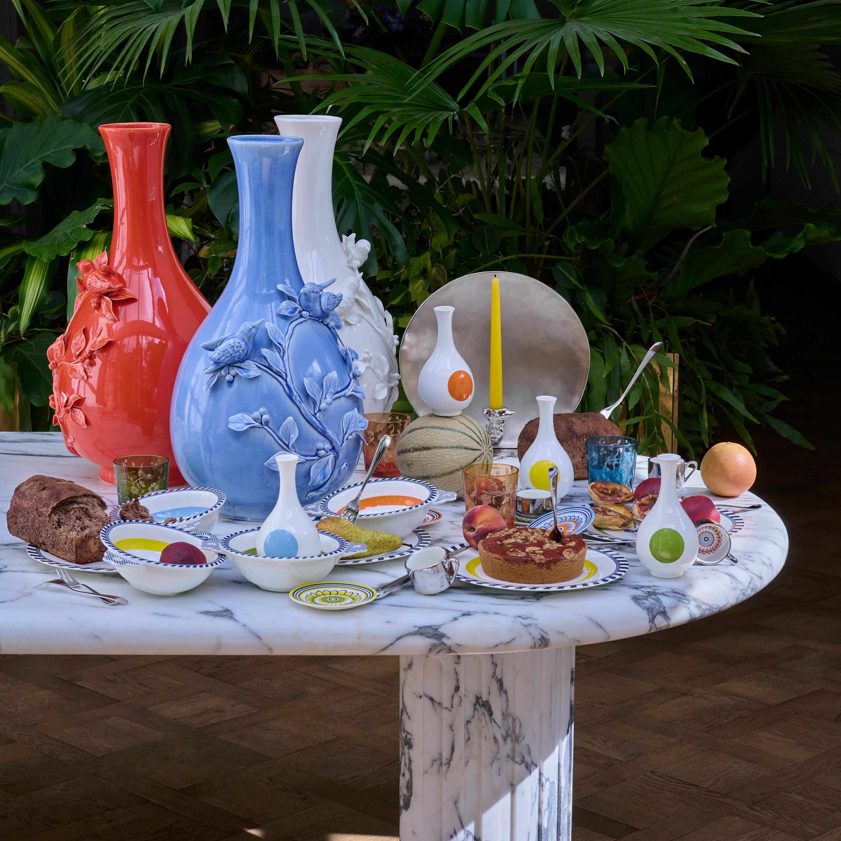 Wazon 3D BIRDS niebieski