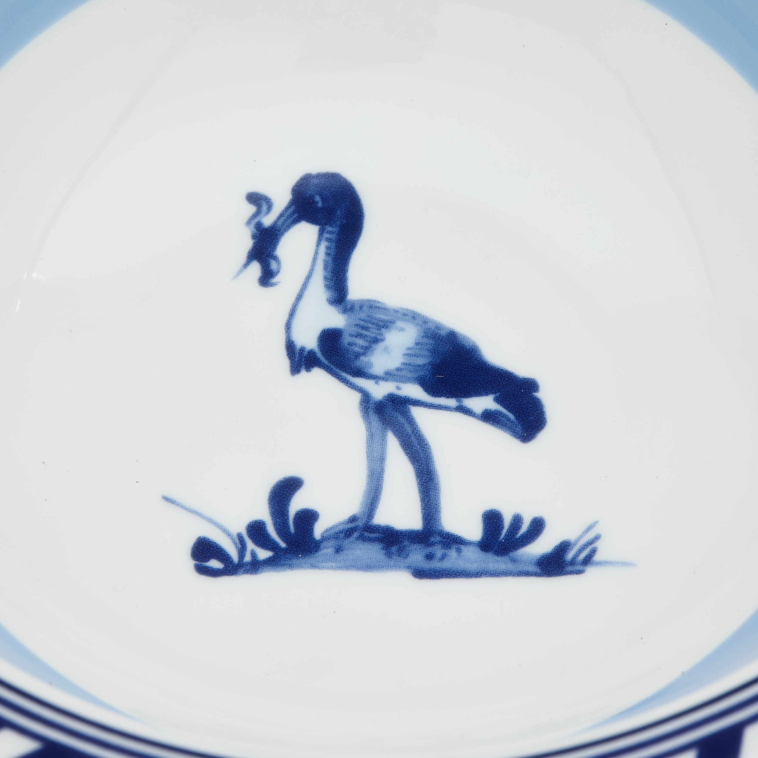 BIRD Bowl White with Blue