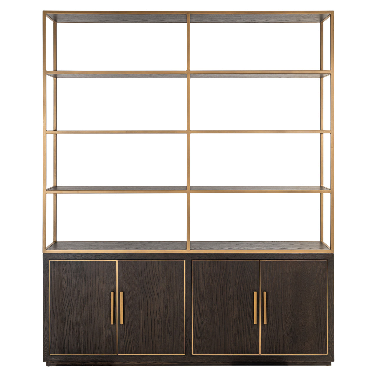 CARTER oak veneer shelf with a gold frame