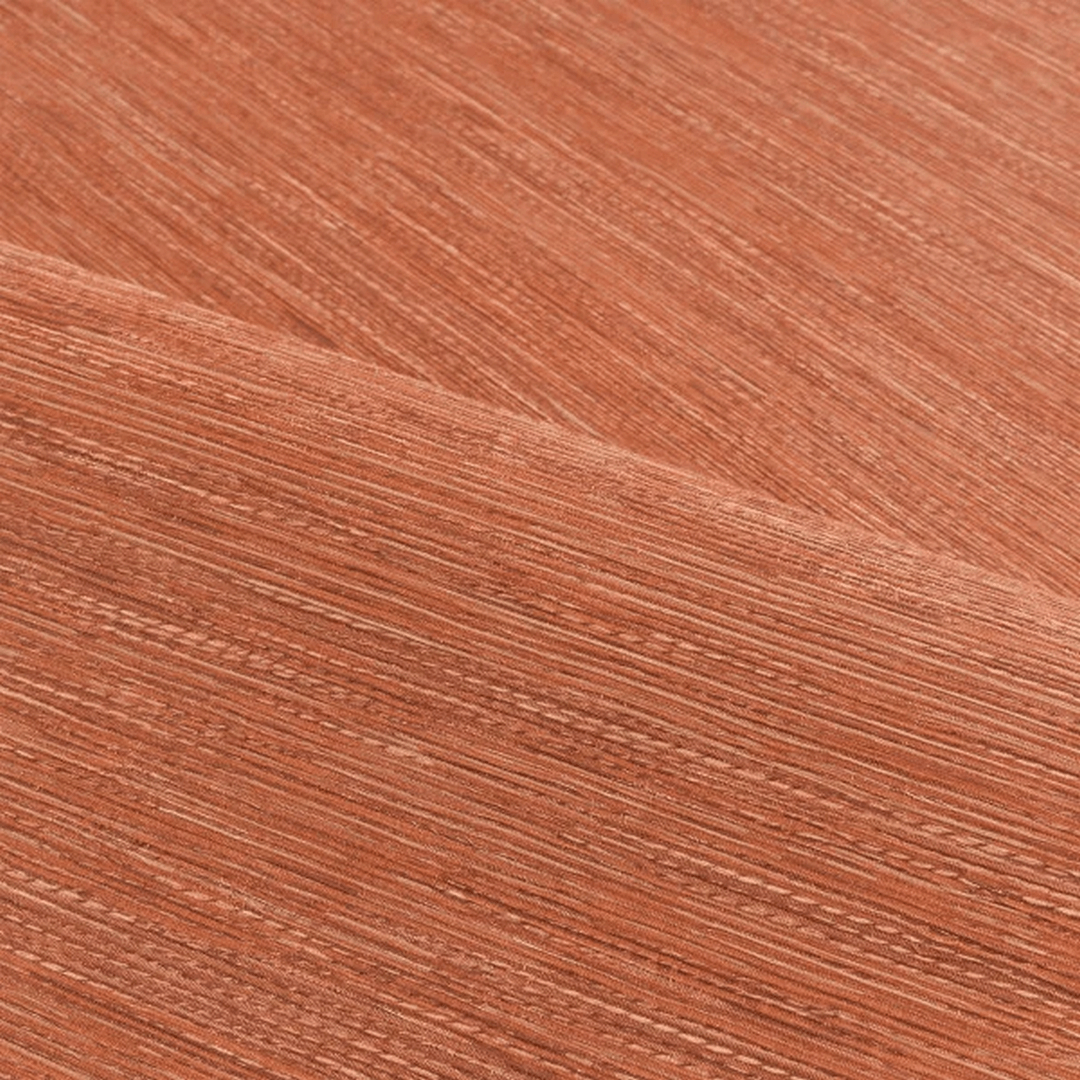 Textured wallpaper resembling jacquard fabric TATAMI - ORANGE BRÜLÉ dark orange