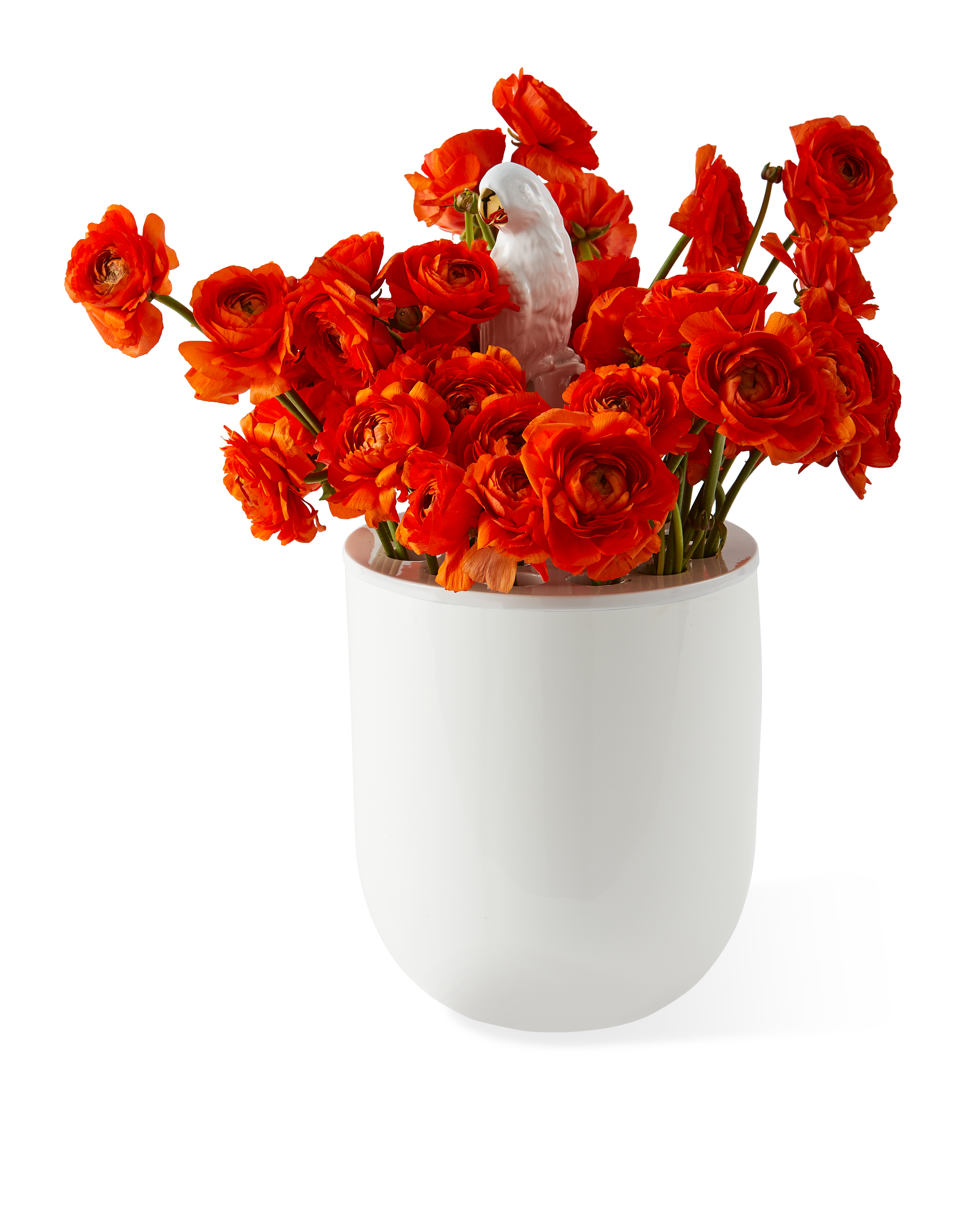 BIRD-WATCHING Vase white ceramic