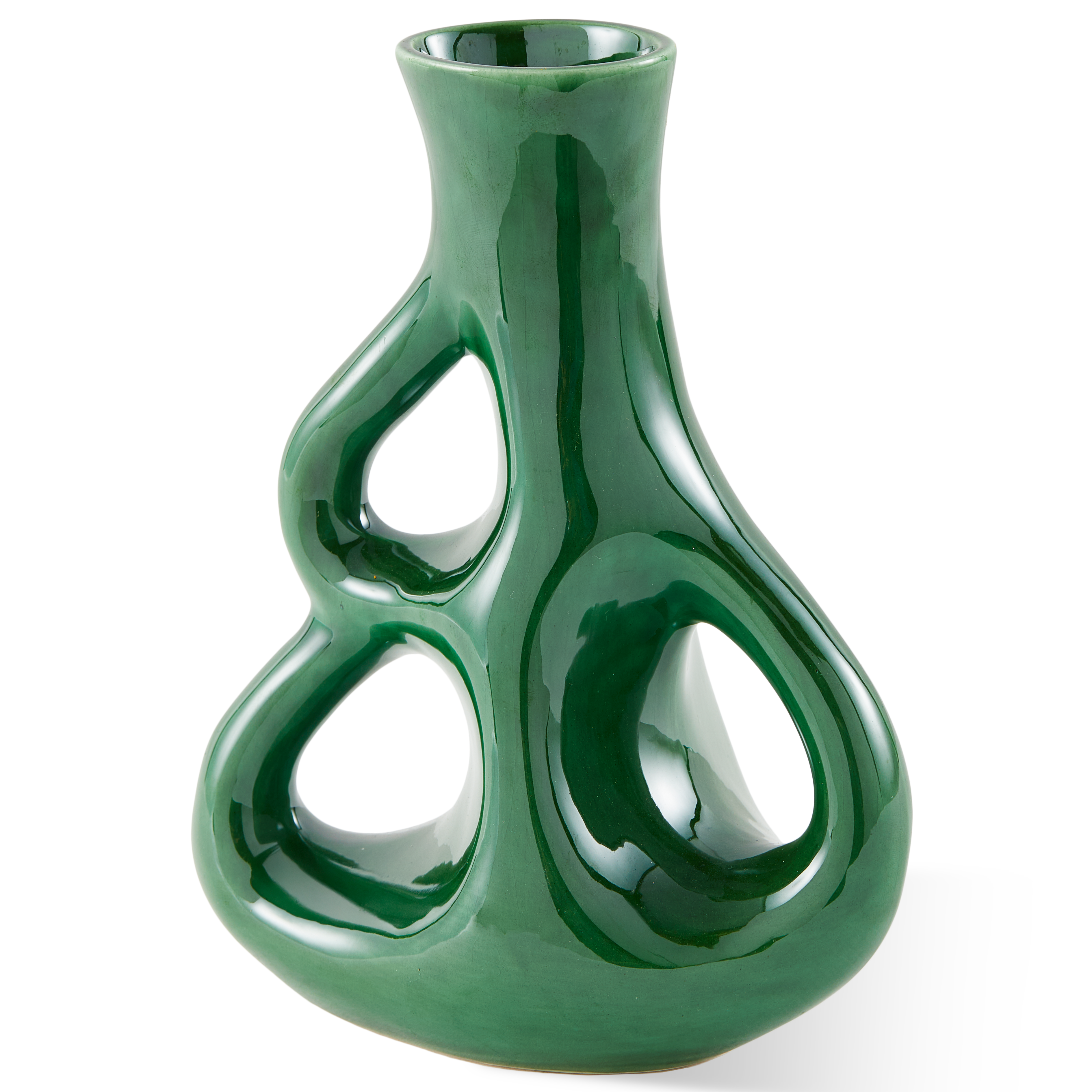 Vase THREE EARS dark green