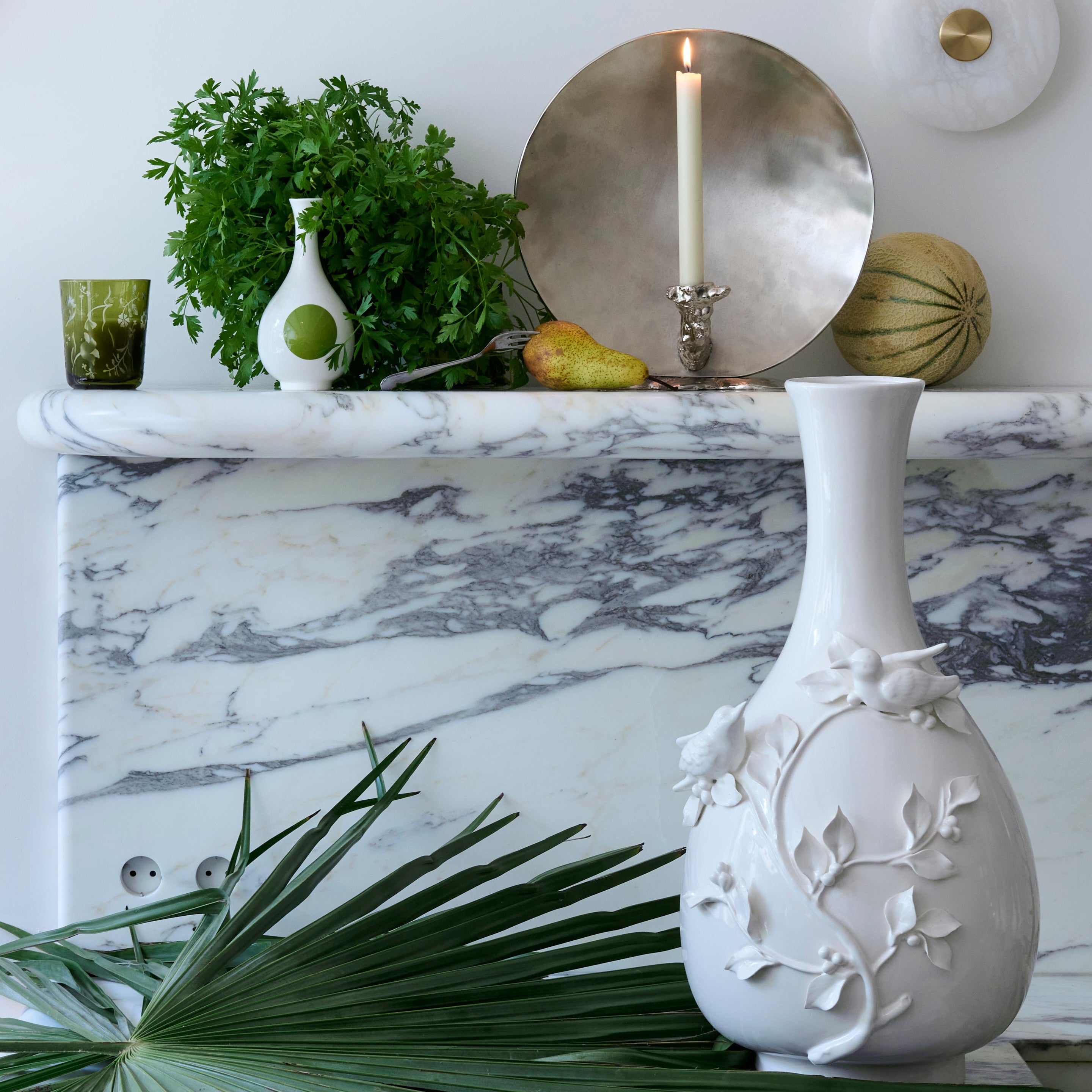 Wazon 3D BIRDS biały