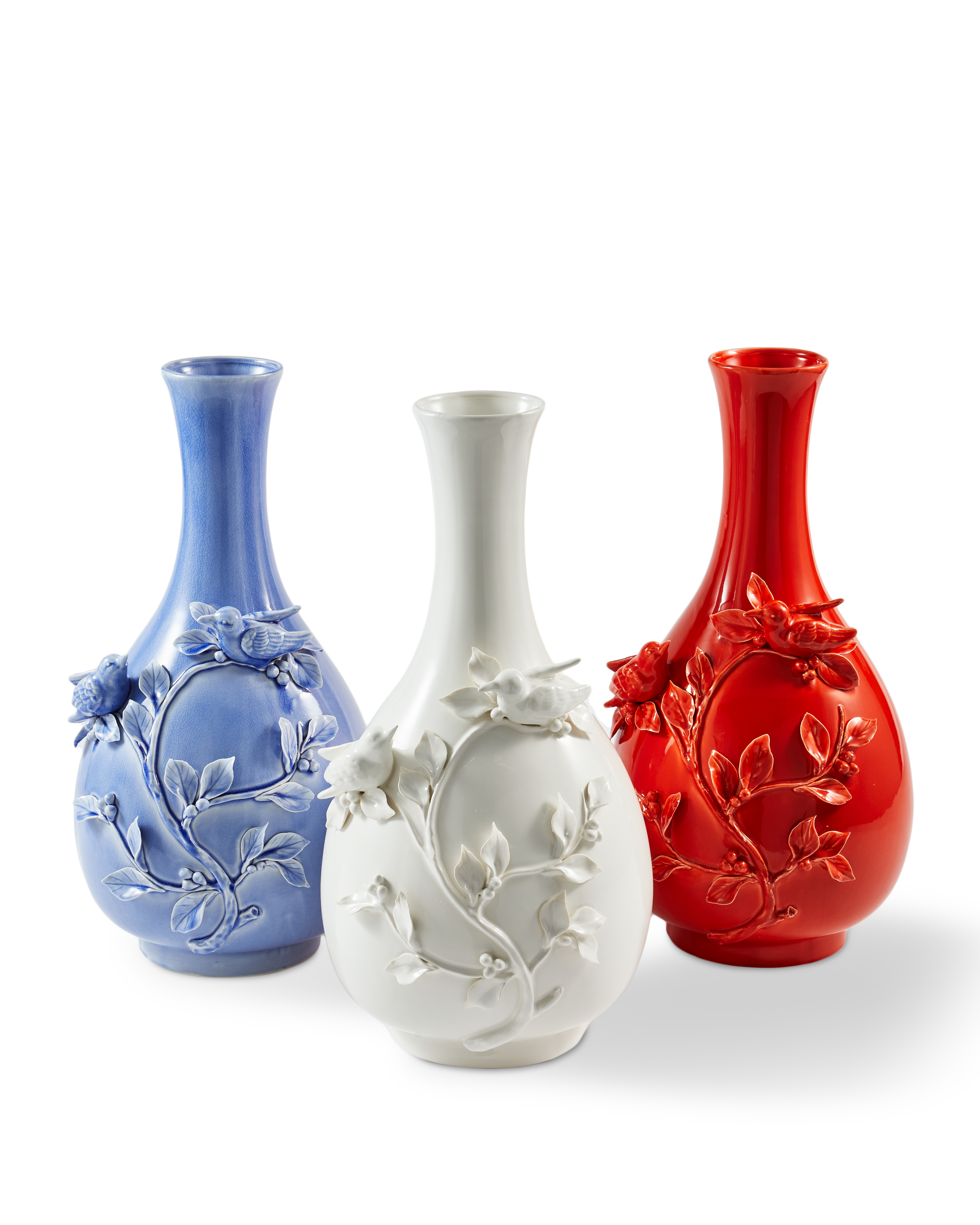 Wazon 3D BIRDS niebieski