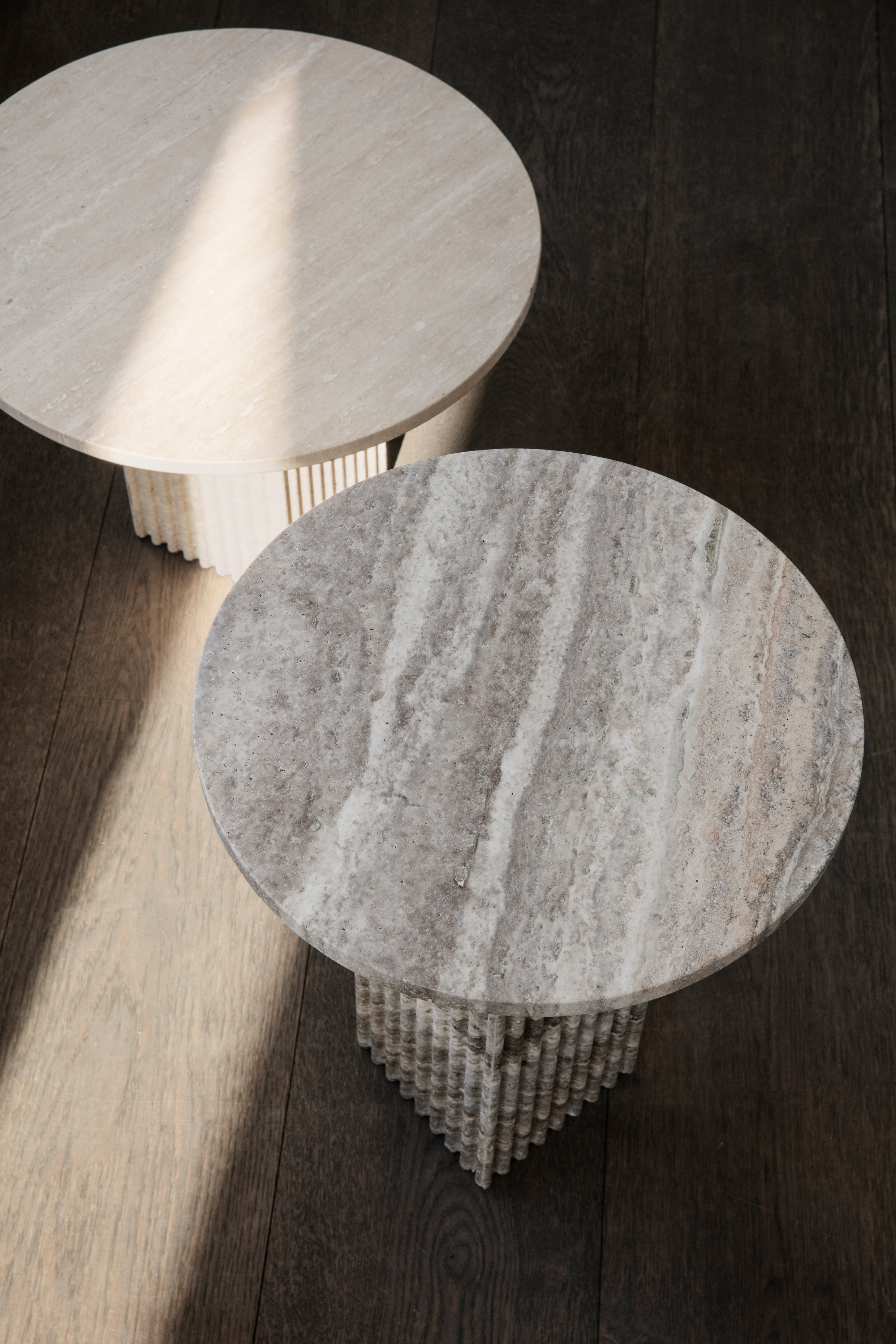 SOHO Gray Travertine Coffee Table