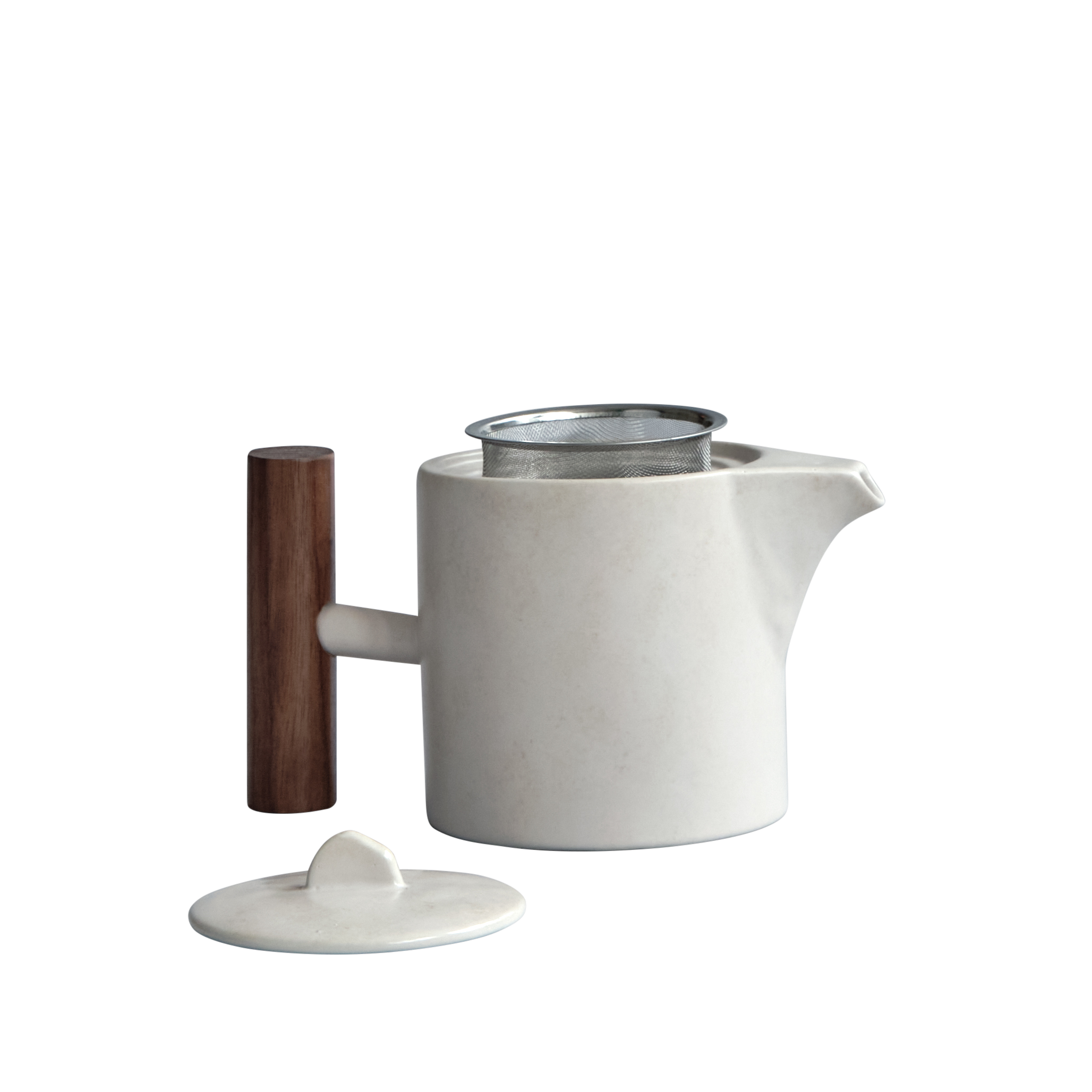 Dzbanek do herbaty NATIVE biała kamionka