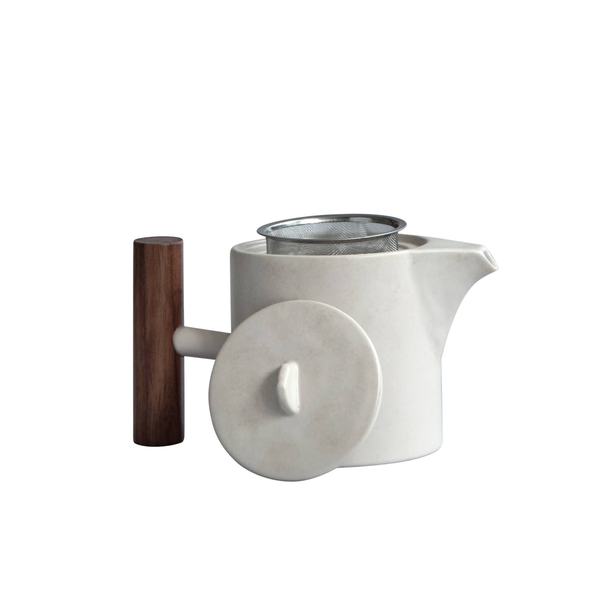 Dzbanek do herbaty NATIVE biała kamionka