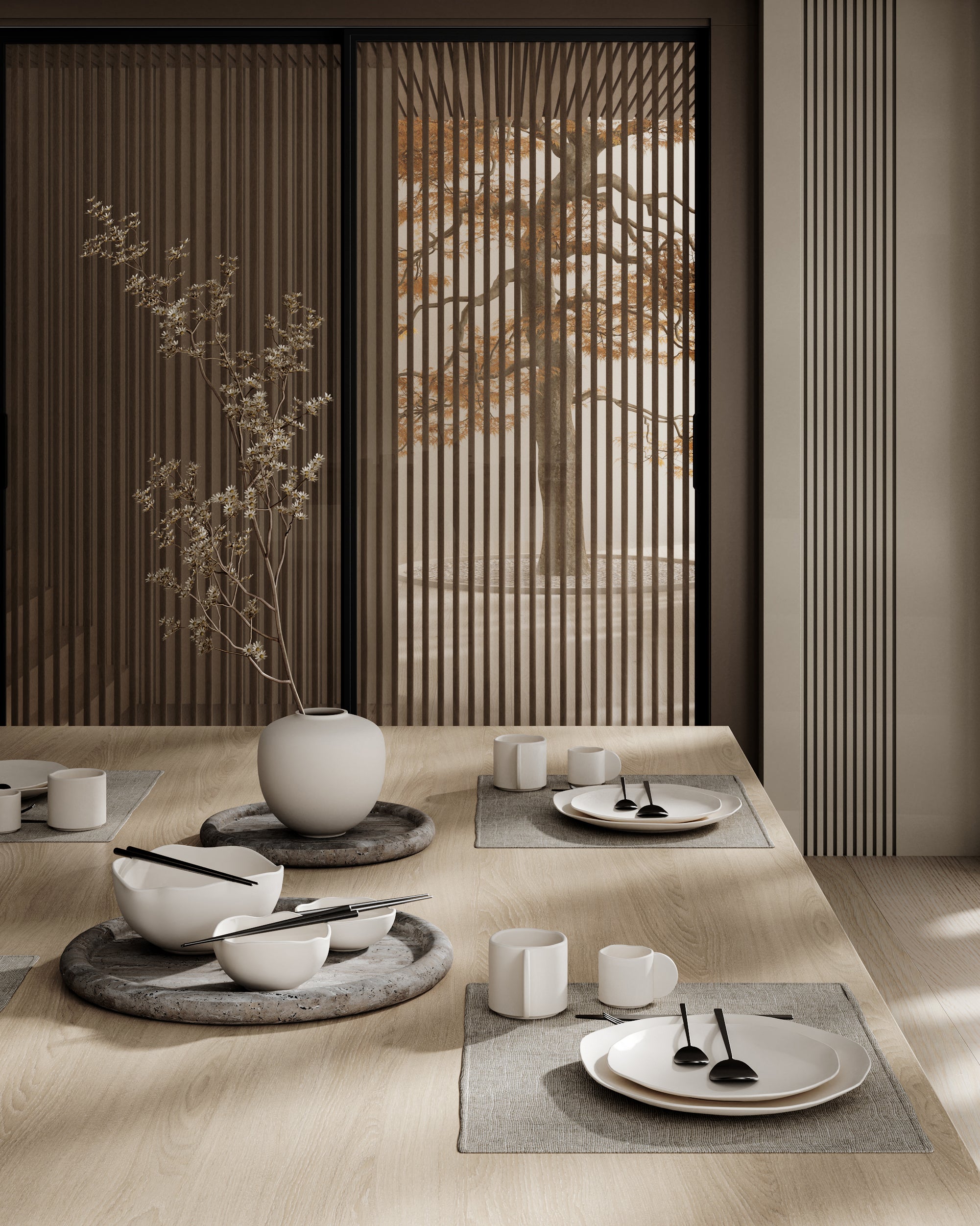 Zestaw kubków do espresso NATIVE biała kamionka