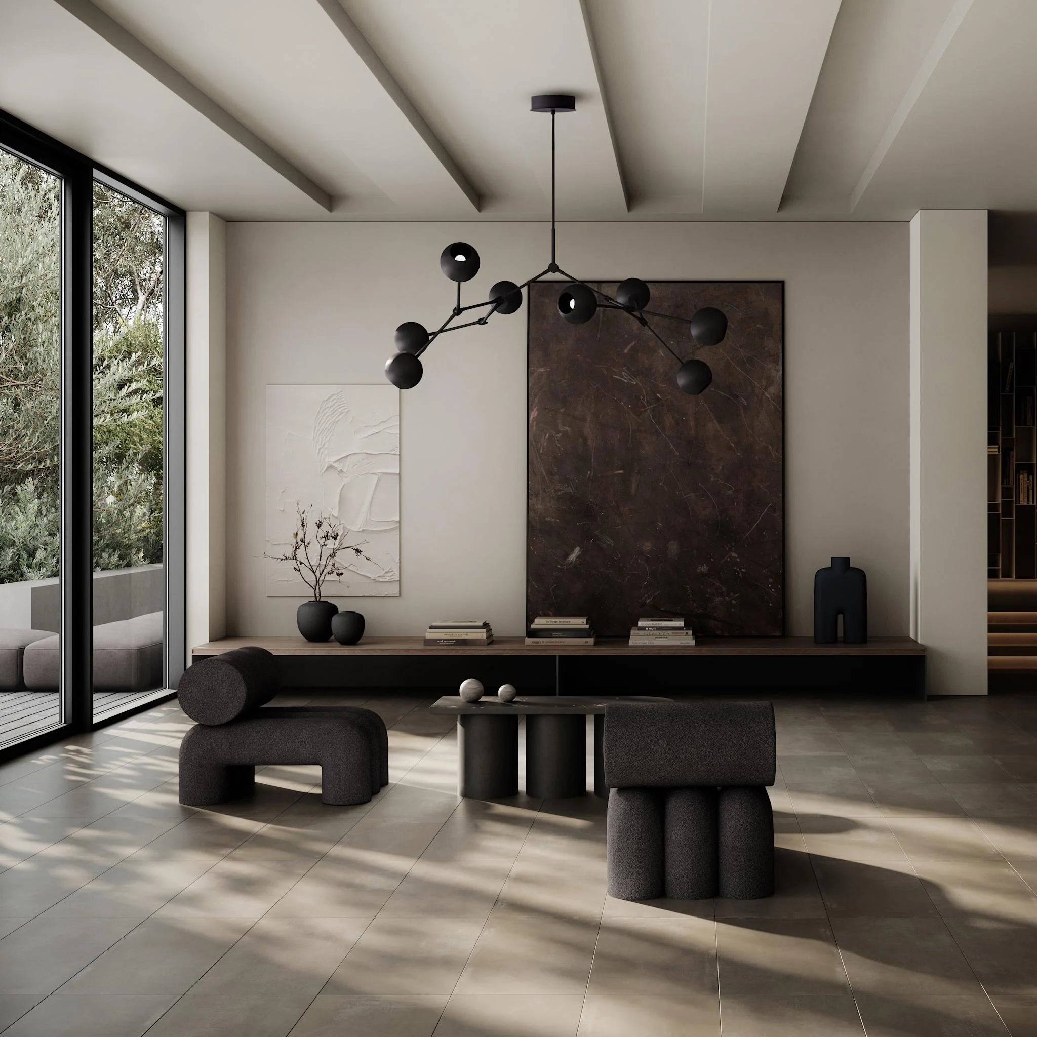 Pendelleuchte DROP GLOBE schwarz verbrannt