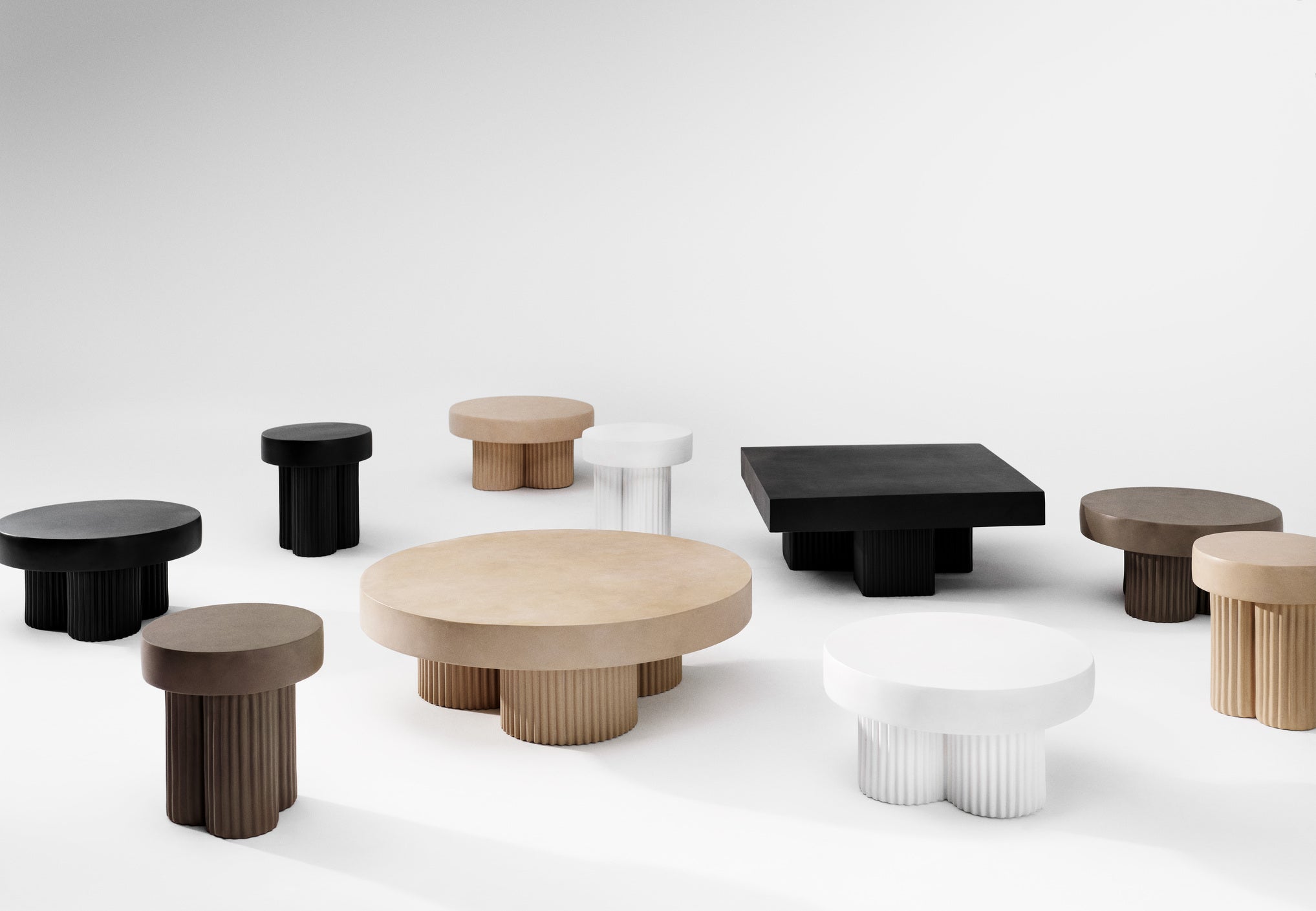 GEAR White Concrete Coffee Table