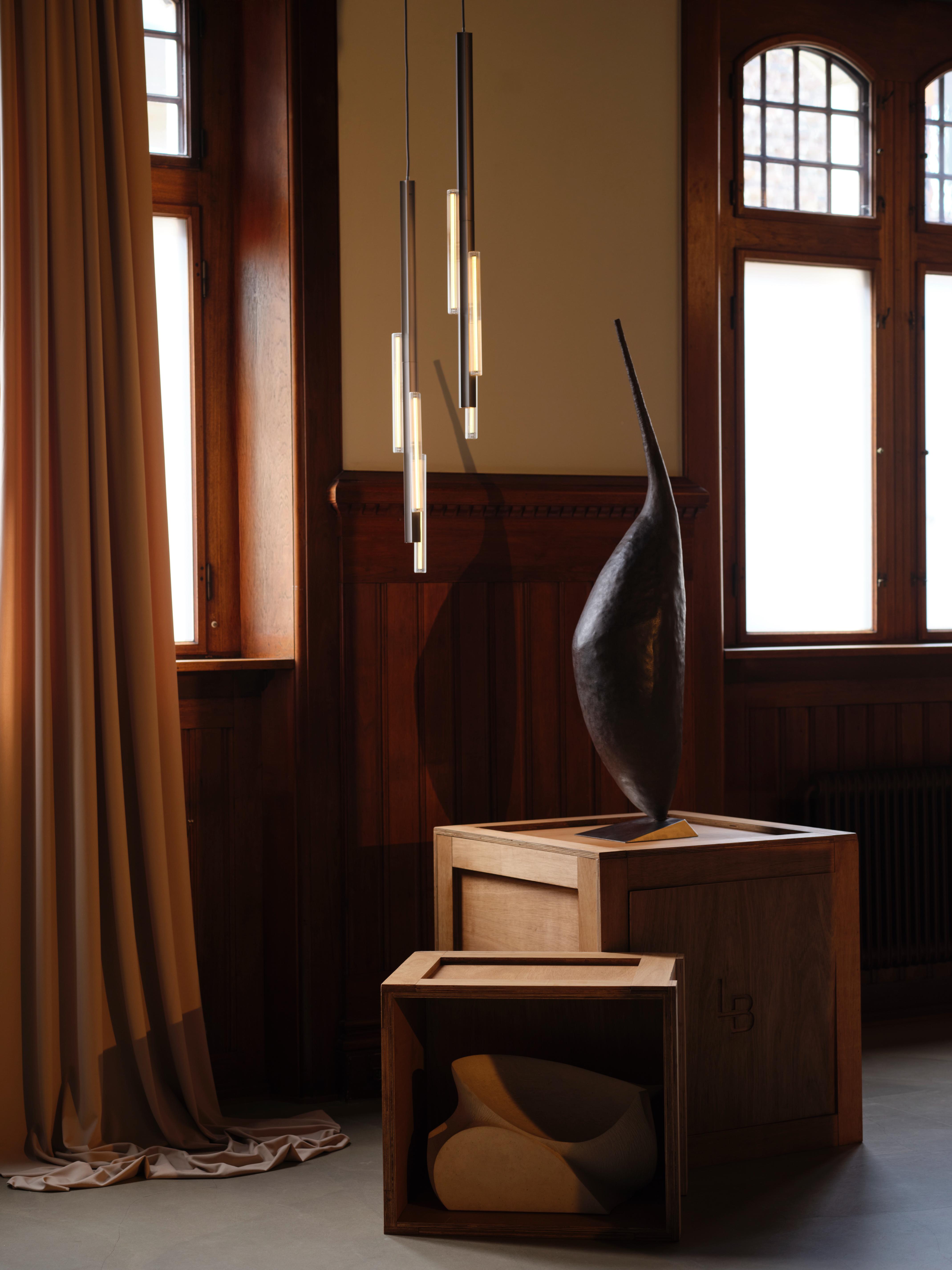 Lampa wisząca 3-punktowa HAIL szczotkowany złoty