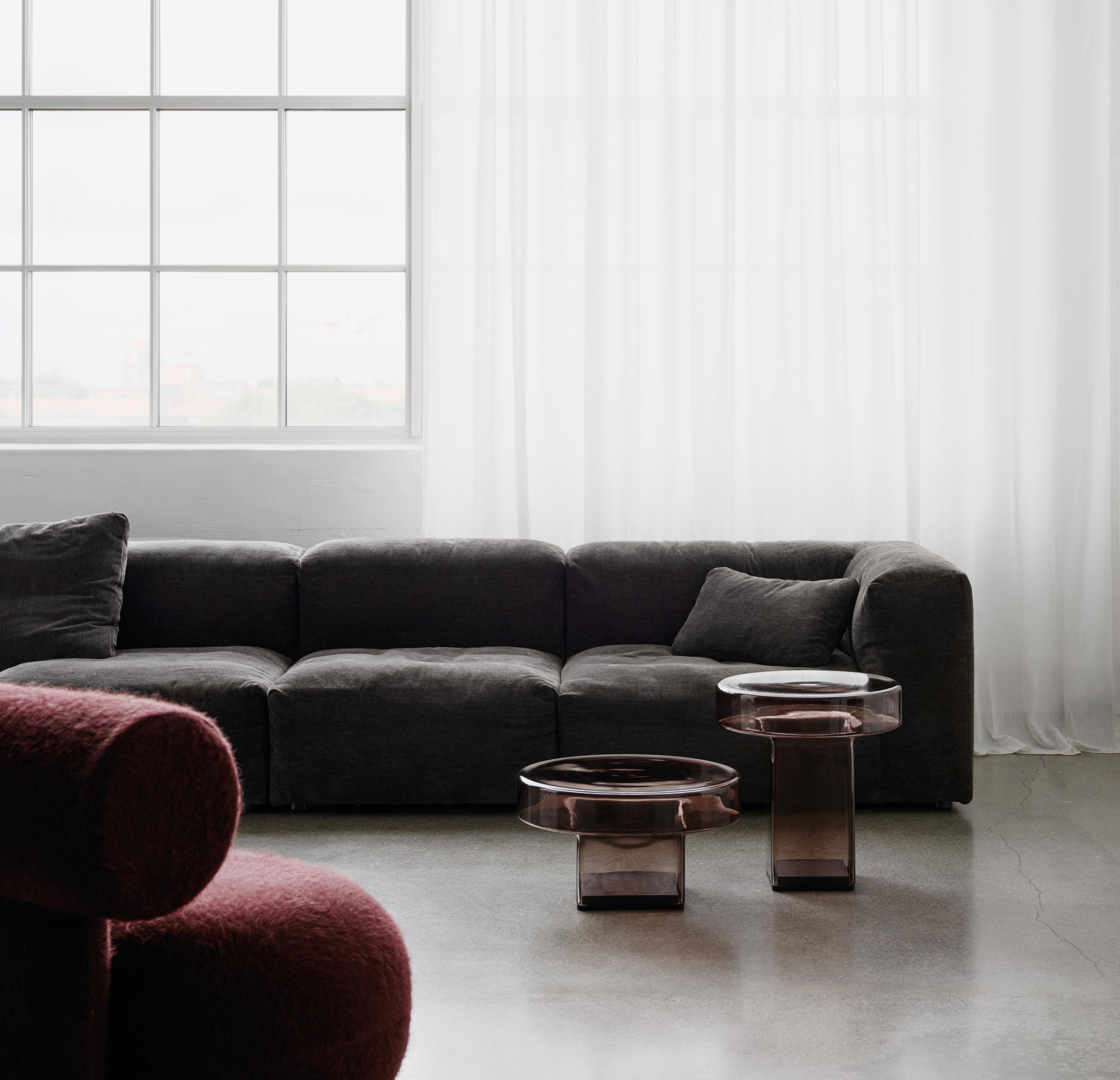 Stolik kawowy NAKED zielone szkło