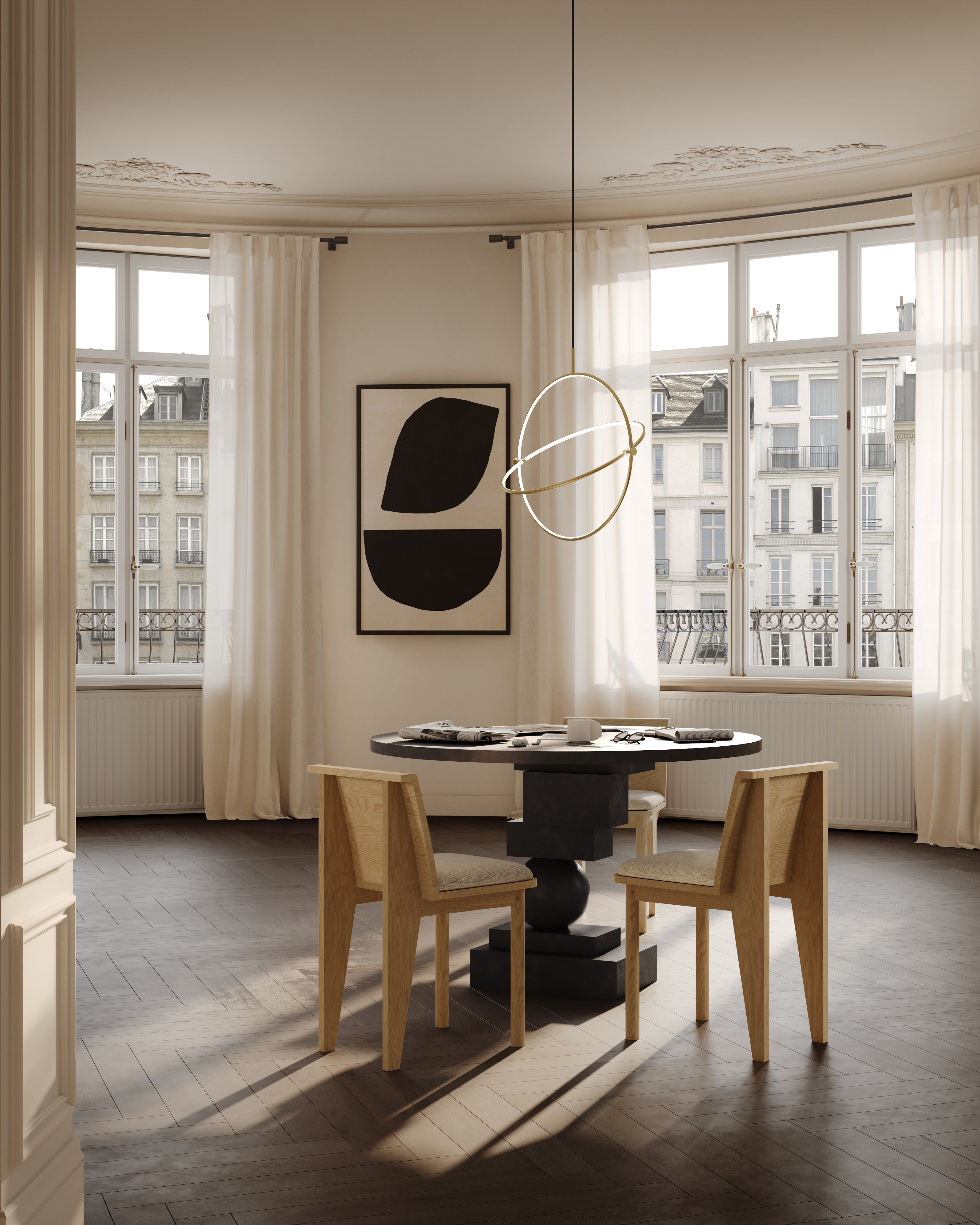 MARU brass pendant lamp