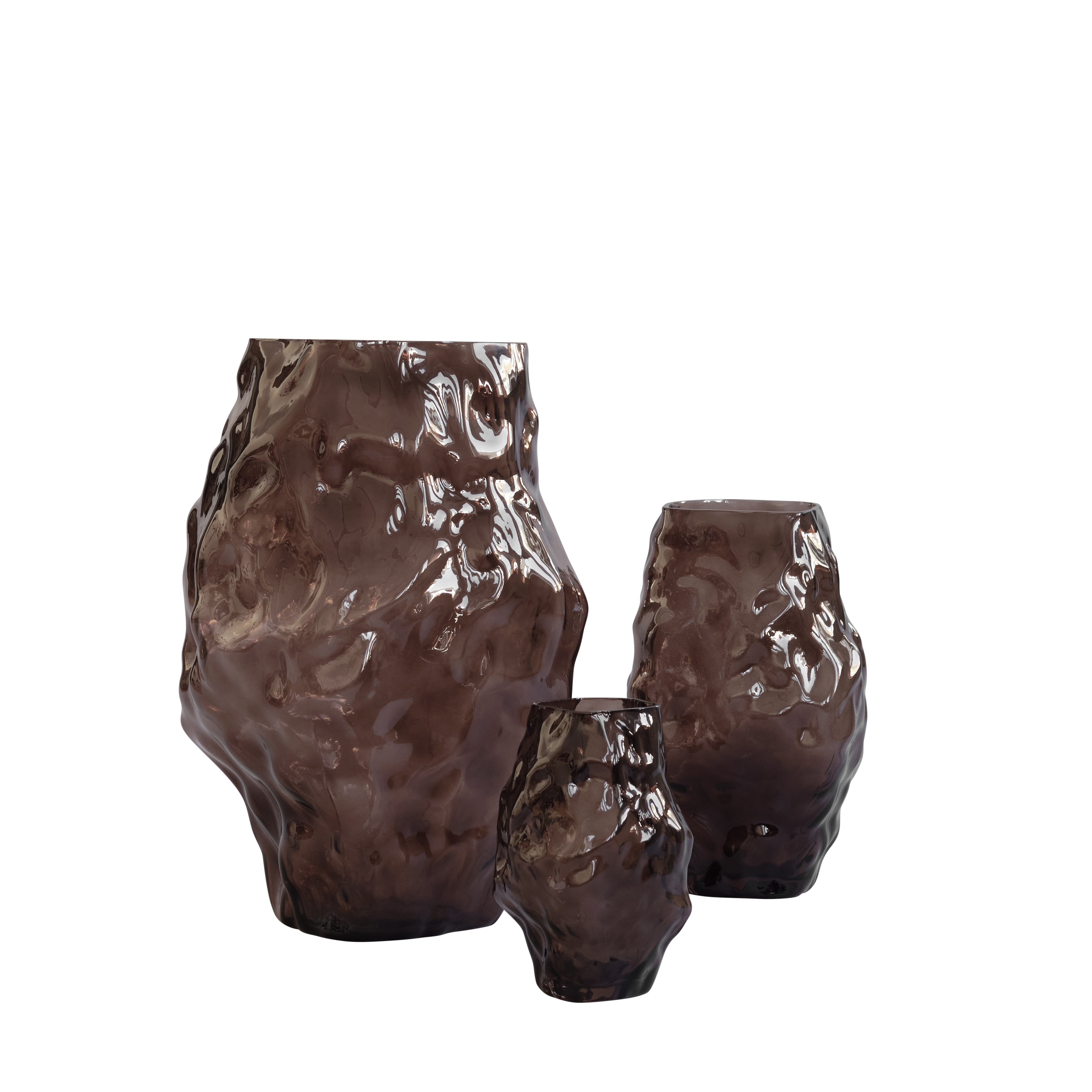 Wazon KATACHI brązowe szkło