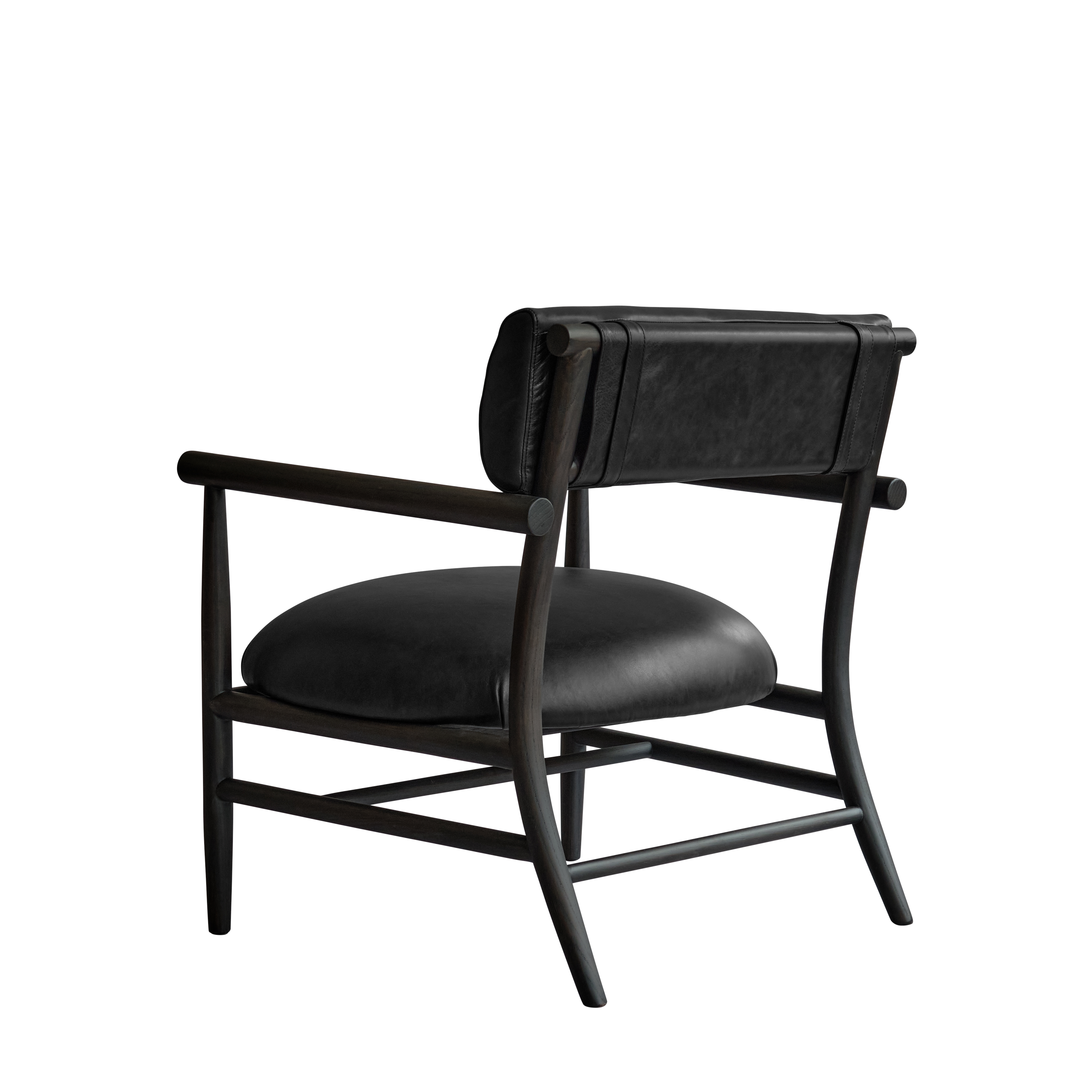 NAMA Armchair black aniline leather