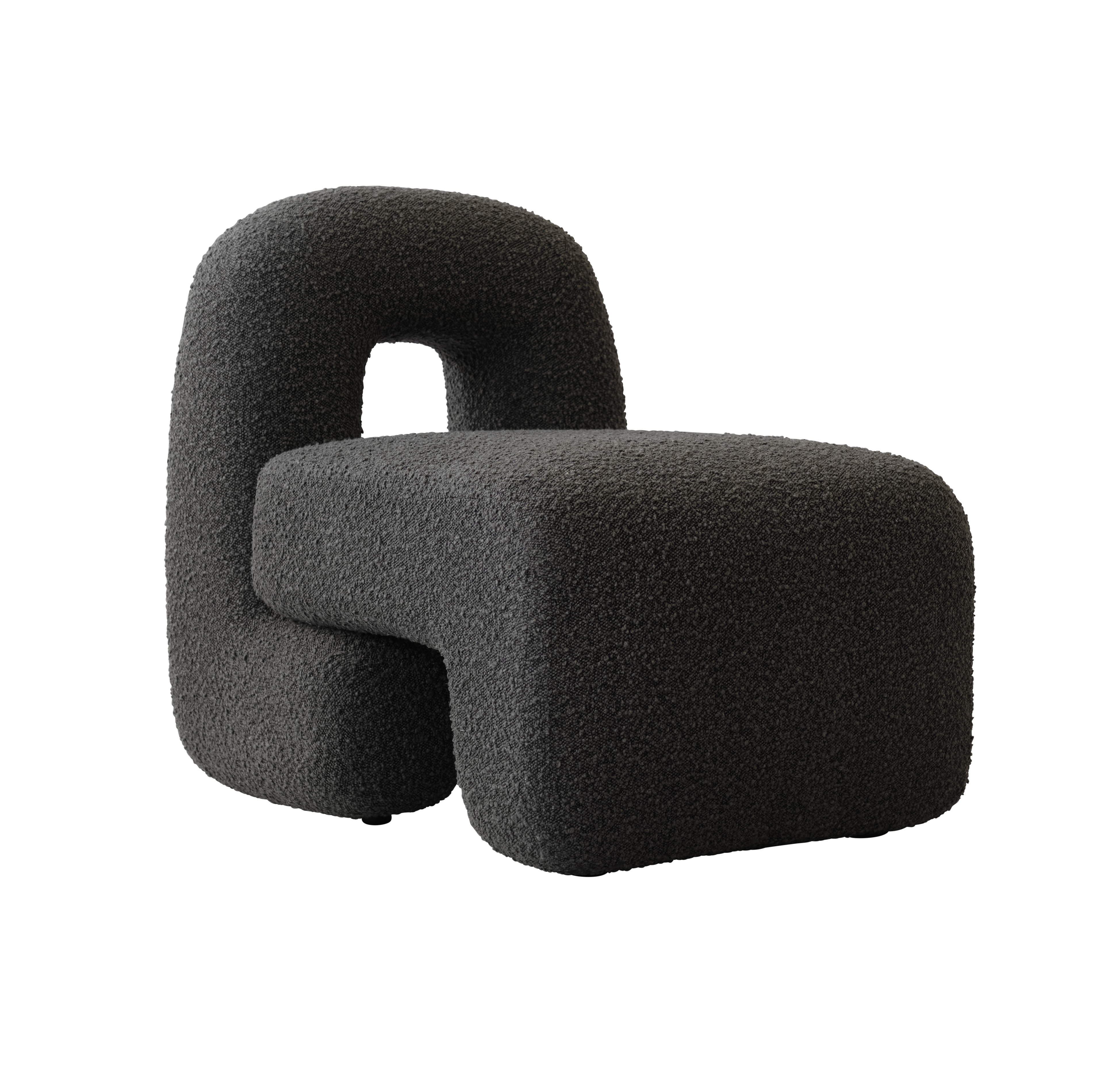 DAIKU Armchair in Gray-Brown Boucle