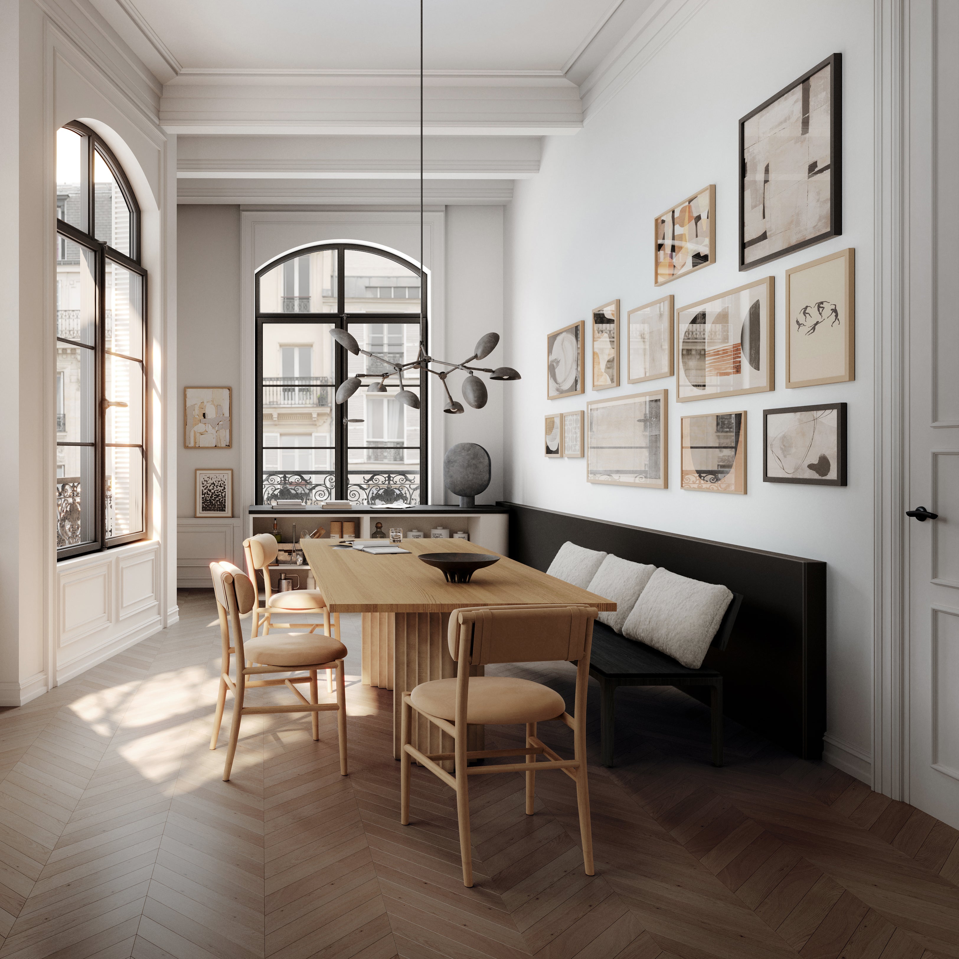 Stuhl mit Armlehnen NAMA ciepły beżowy