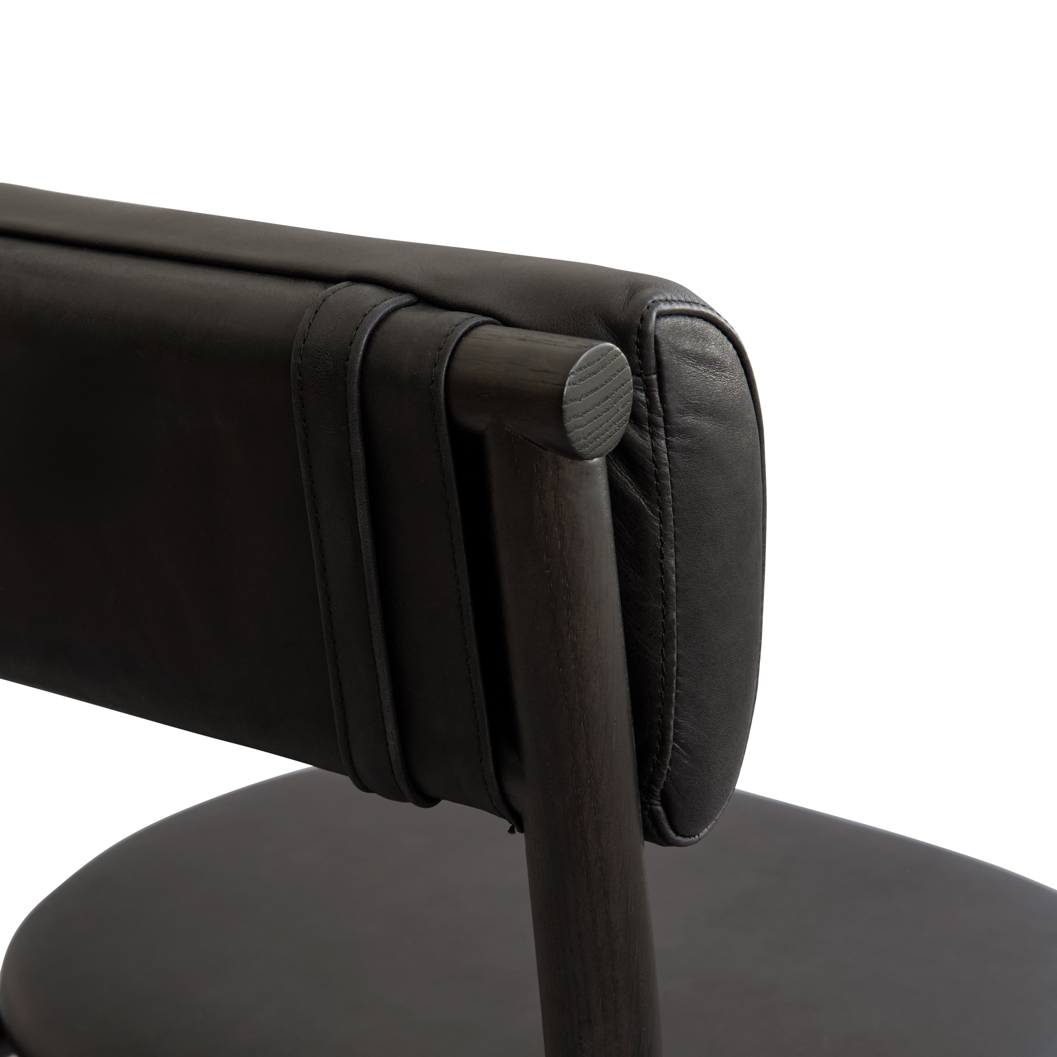 Krzesło NAMA czarna skóra