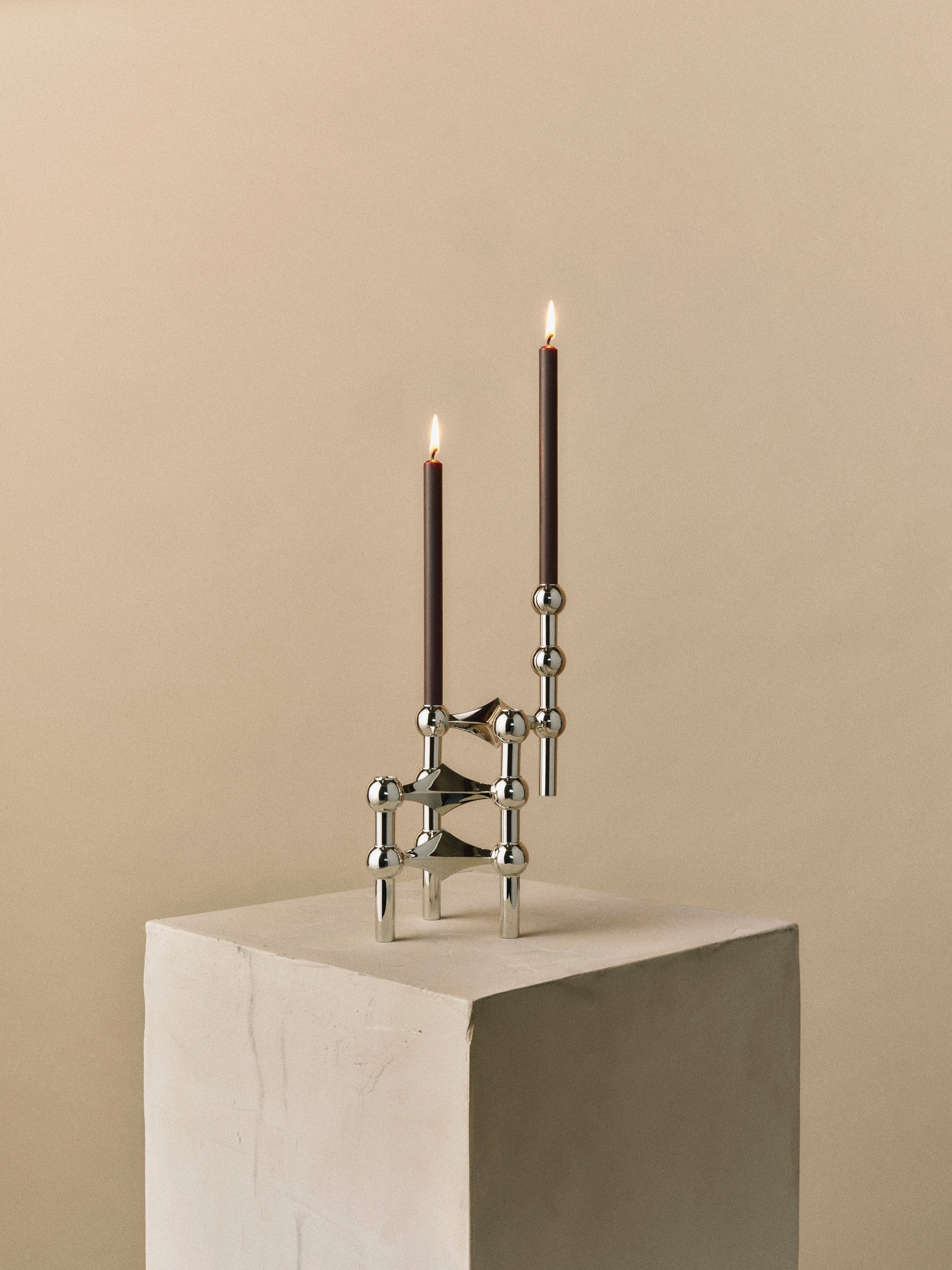 Zestaw 12 świeczek STOFF NAGEL brązowy