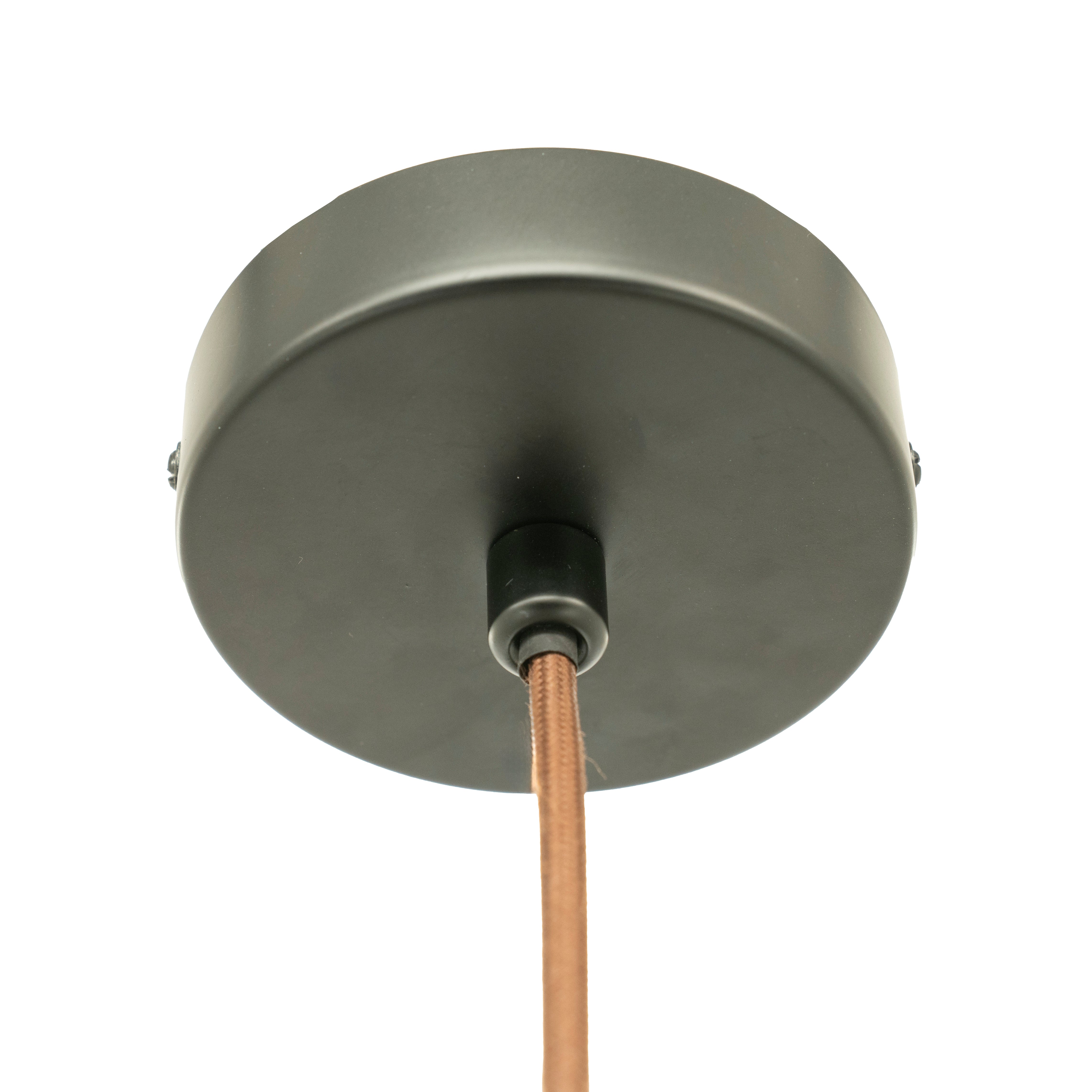 Lampa wisząca COCOON ONE beżowy z brązowym wykończeniem [Amelia]