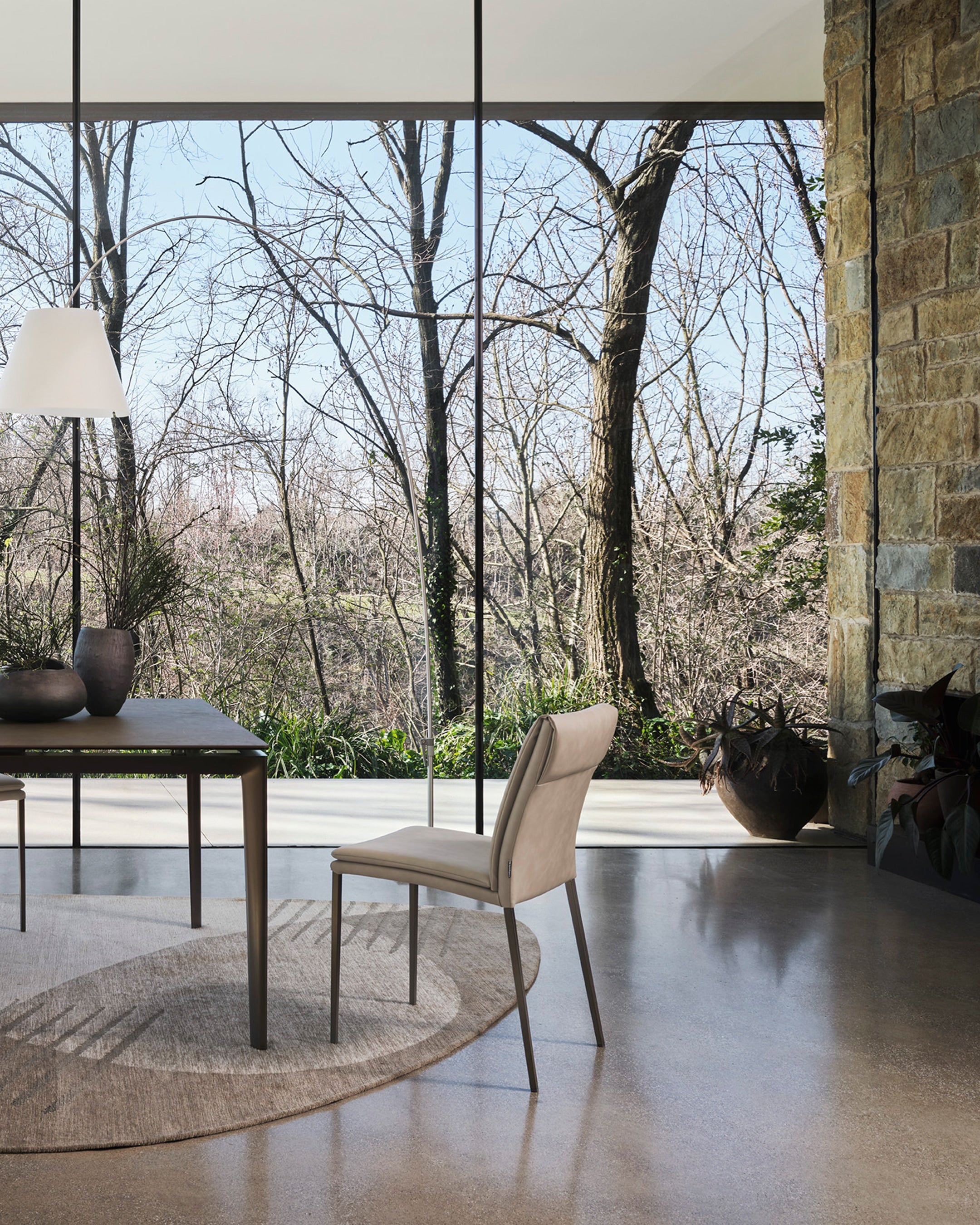 Dywan owalny OMBRA kremowy z brązowym wzorem