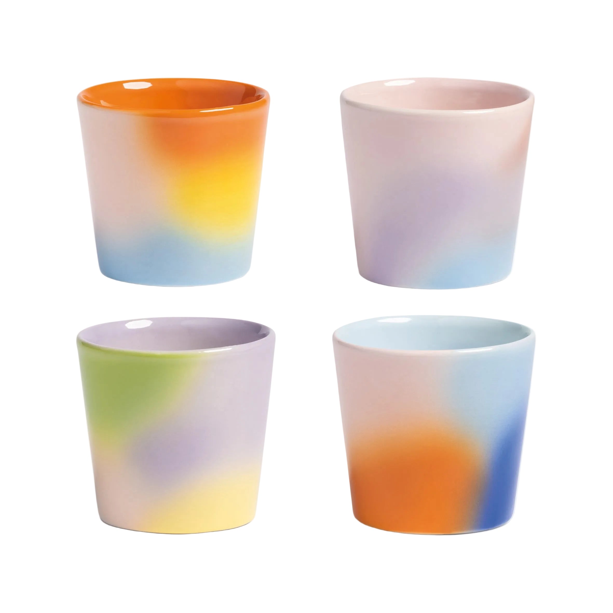 Set aus Tassen HUE bunte Porzellan