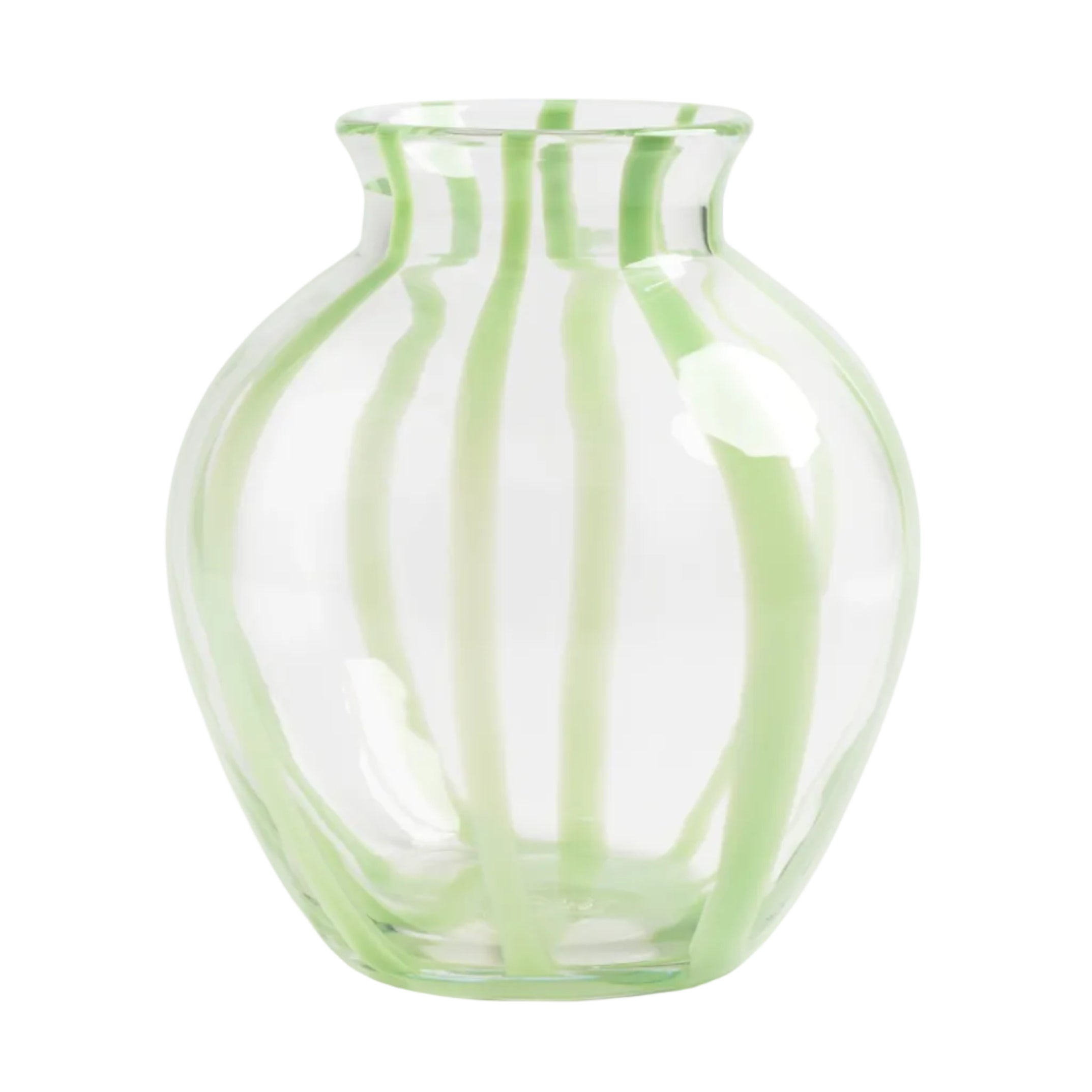 Vase YOGU STRIPE grünes Glas