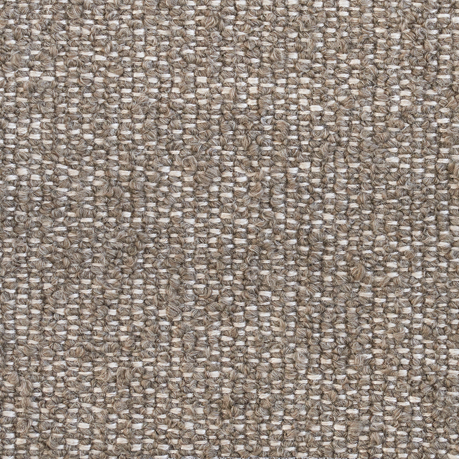 Sofa 3-osobowa CHIMNEY brązowy boucle z czarną podstawą