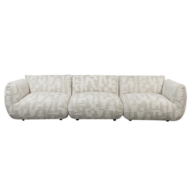 Sofa 4-osobowa AMSTERDAM jasnobeżowy wzór