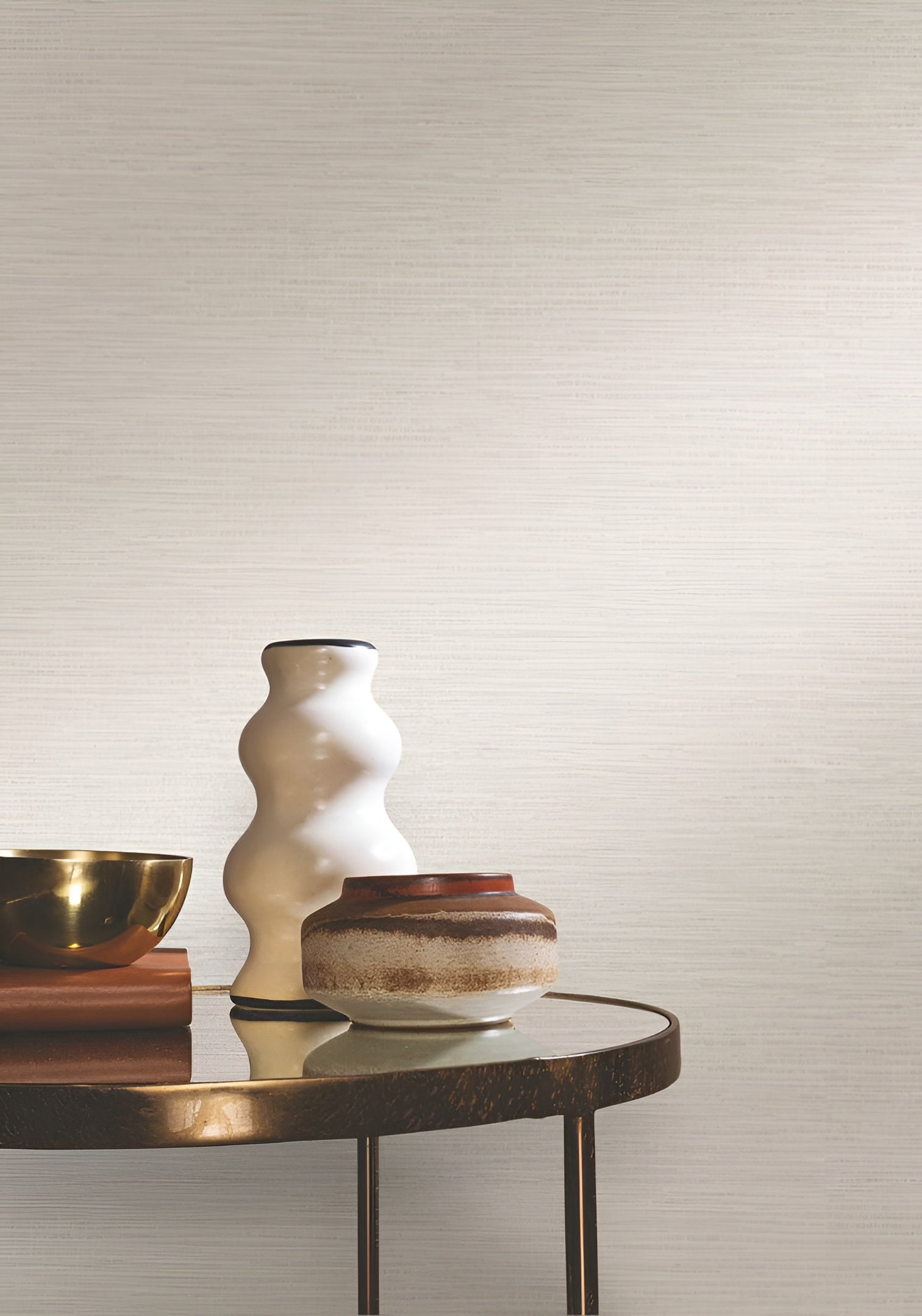 Tapeta strukturalna imitująca płótno OCCITAN - IVOIRE kość słoniowa