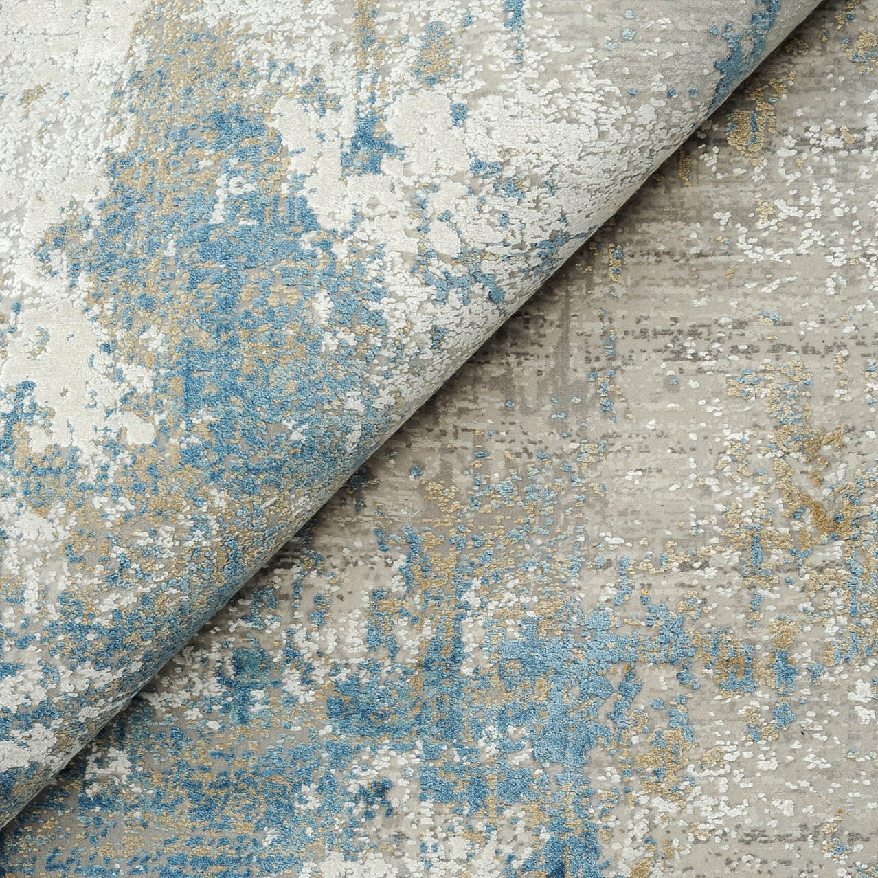 Teppich ROYAL grau mit Blau