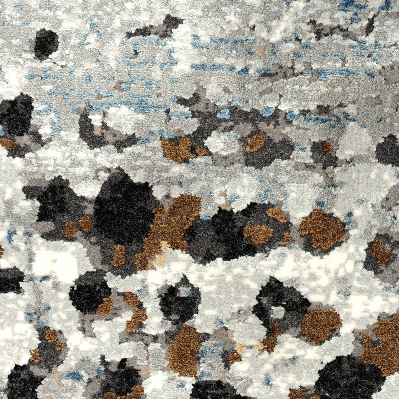 Dywan w kropki ROYAL szary z czarnym i brązowym