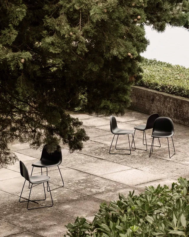 GUBI 3D Chair with Black Seat and Black Base