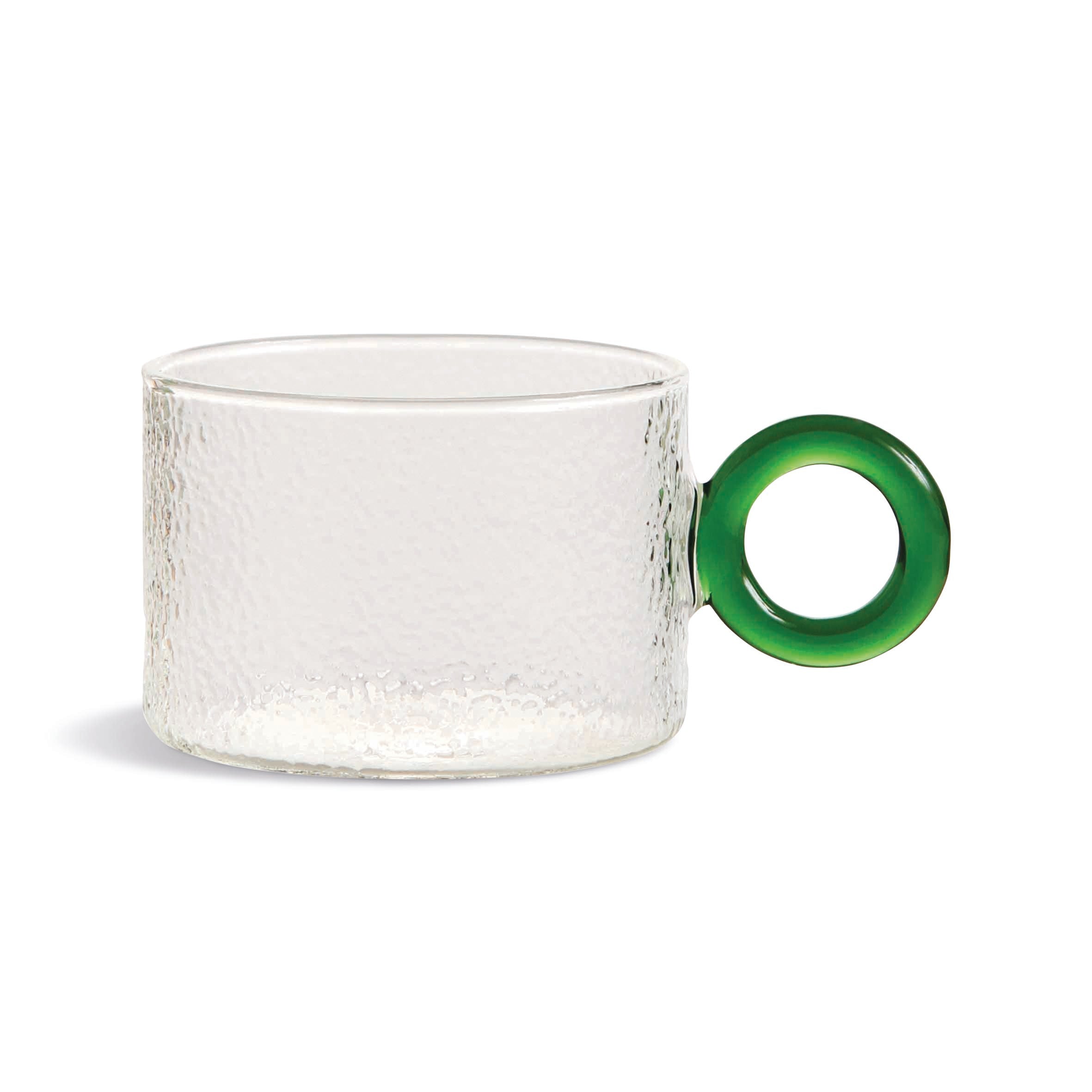 Zestaw filiżanek CHIQUITO szkło z kolorowymi uchwytami