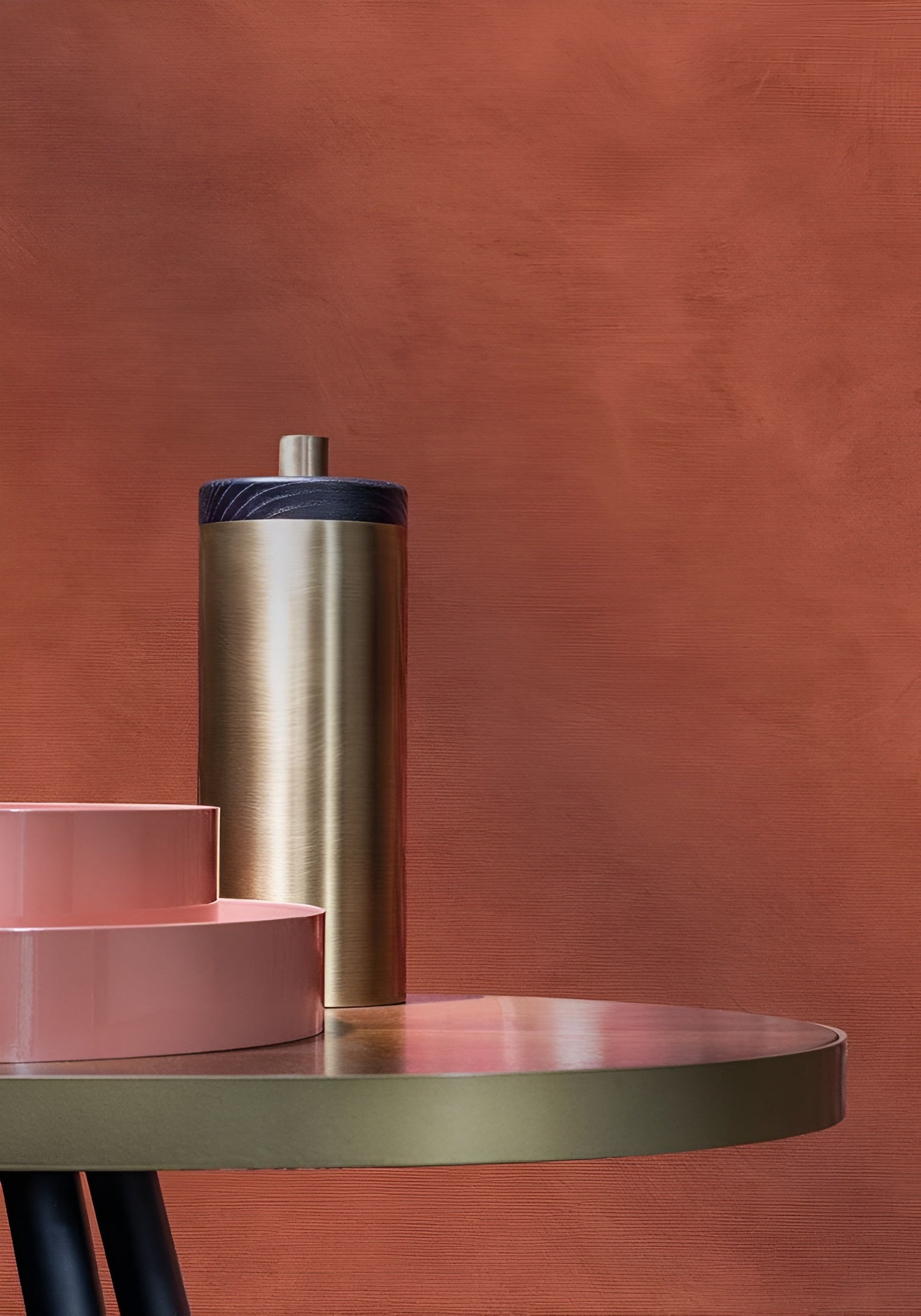 Tapeta strukturalna imitująca płótno ARGILE - TERRACOTTA ciemny pomarańczowy