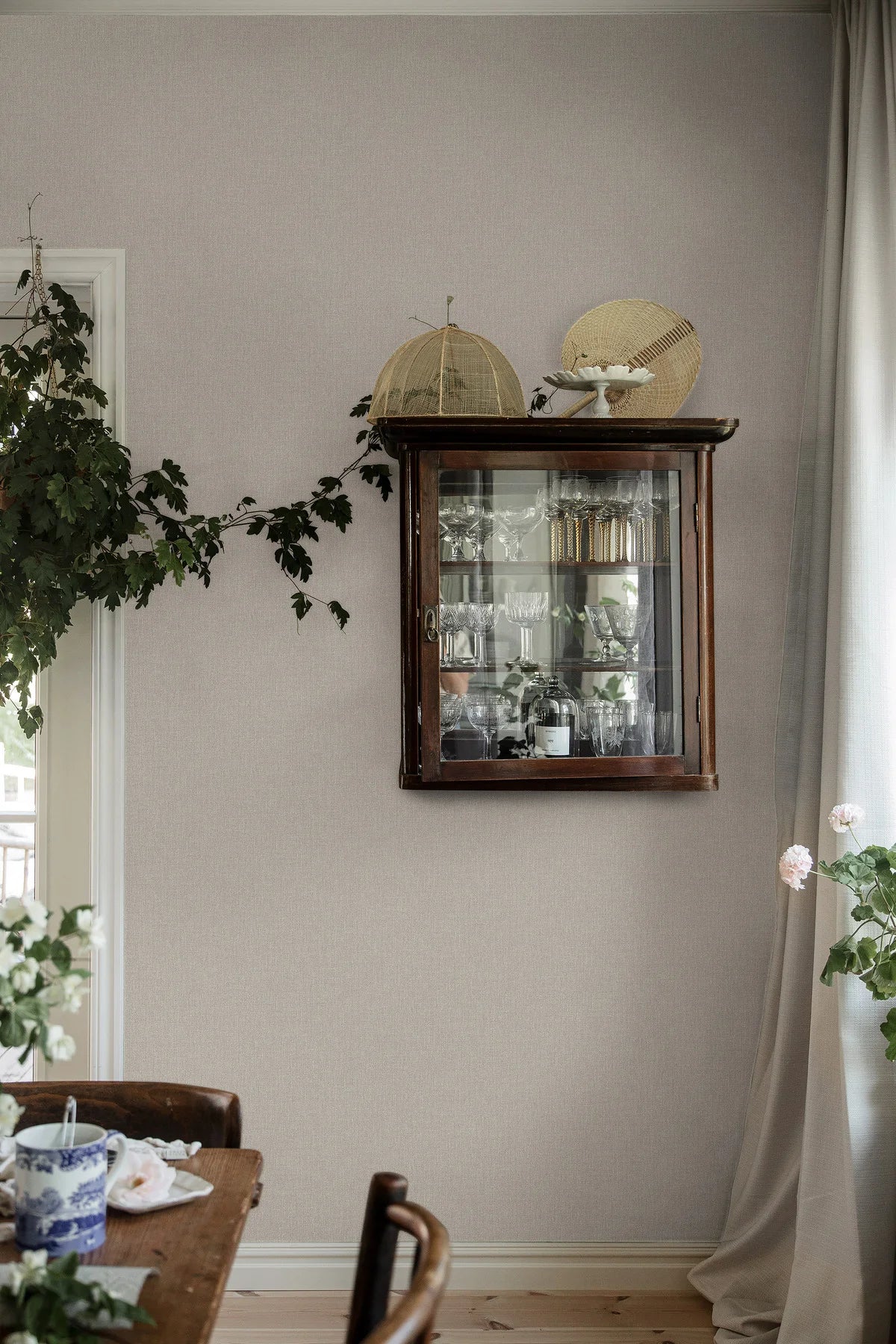 Strukturierte Tapete, die Leinwand imitiert, WEAVER’S WALL, beige