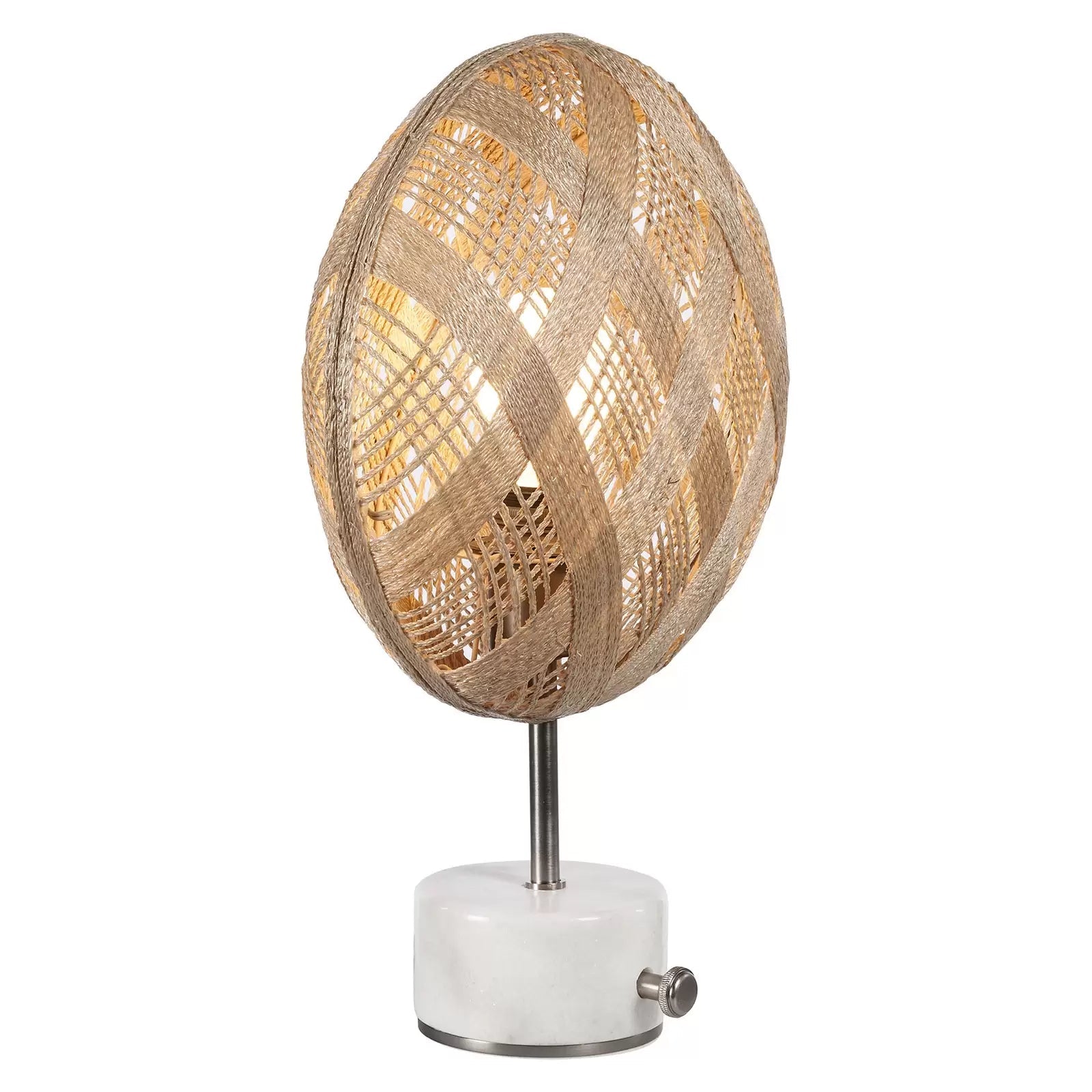 Lampa stołowa CHANPEN DIAMANT beżowy ze srebrną podstawą